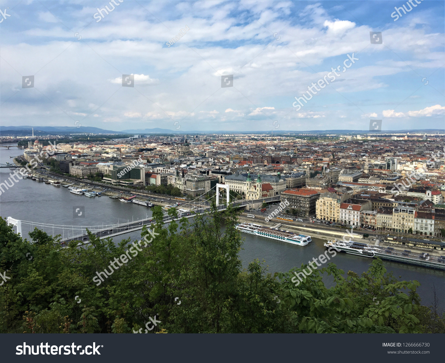 the view of Budapest; nature,buildings,lake,bridge and historical places #1266666730