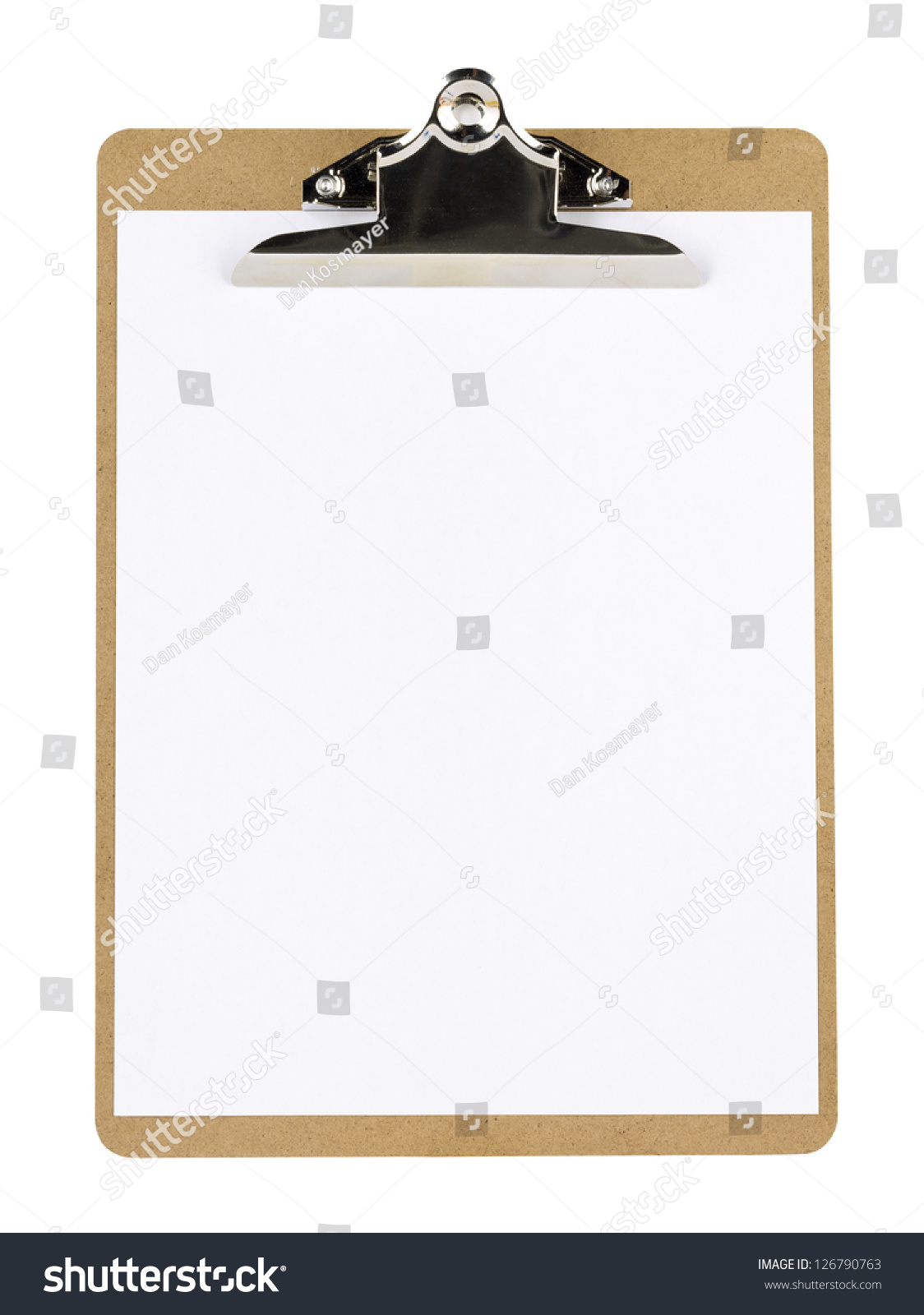 Close-up image of a notepad with blank paper. #126790763