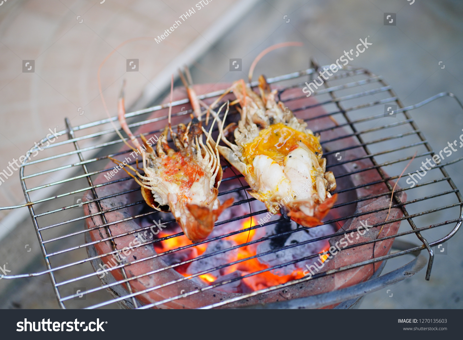 Burnt shrimp is Thaifood #1270135603