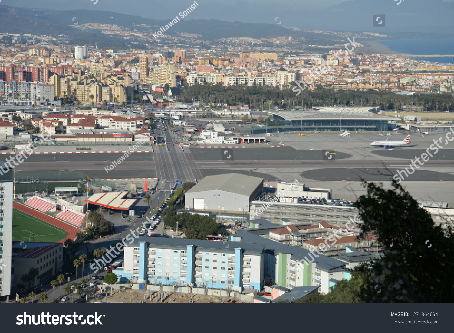 Gibraltar, Europe – December 22, 2018: Airport, Gibraltar, Europe #1271364694