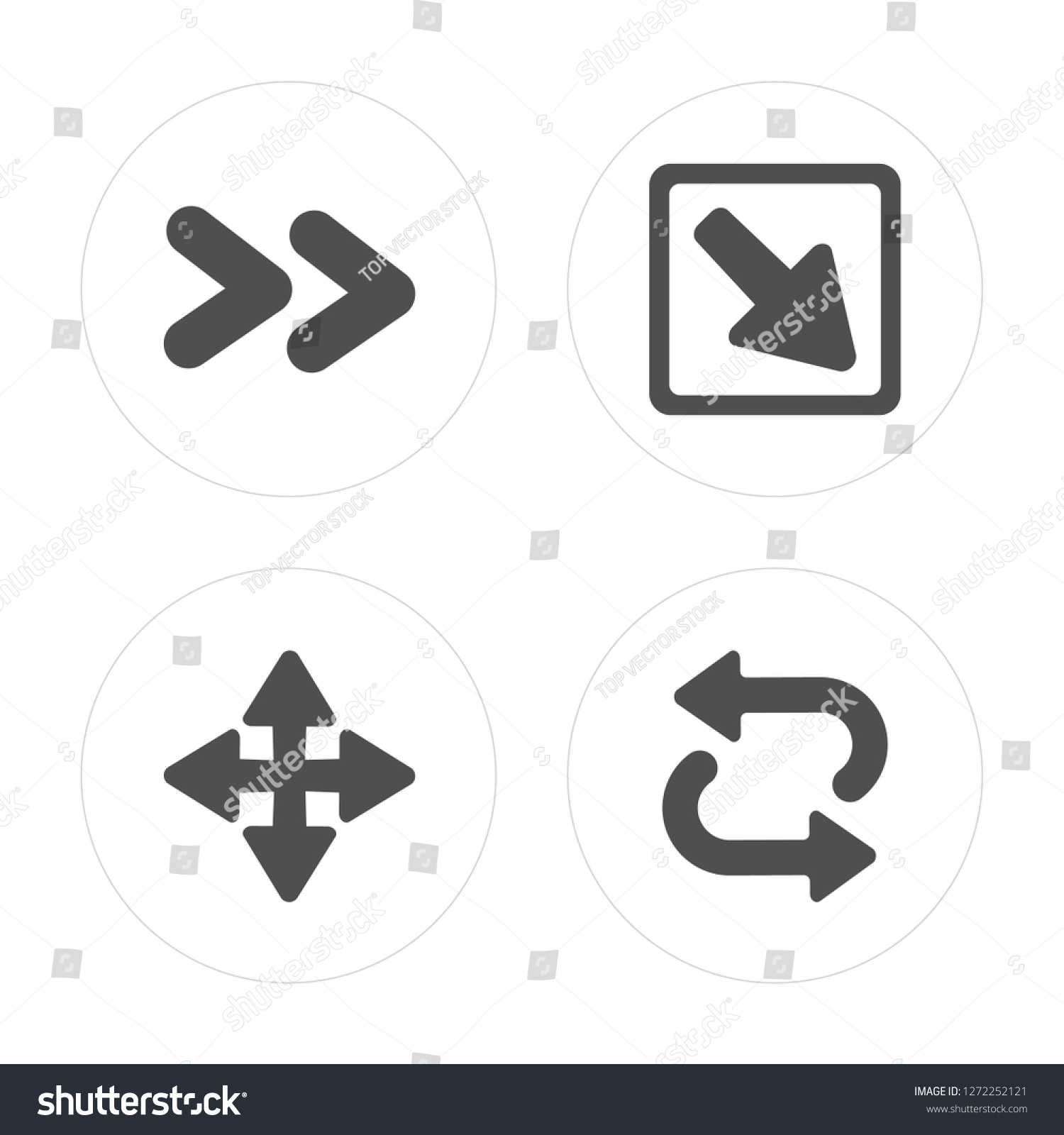 4 Double arrow, Move, Diagonal Repeat modern - Royalty Free Stock ...