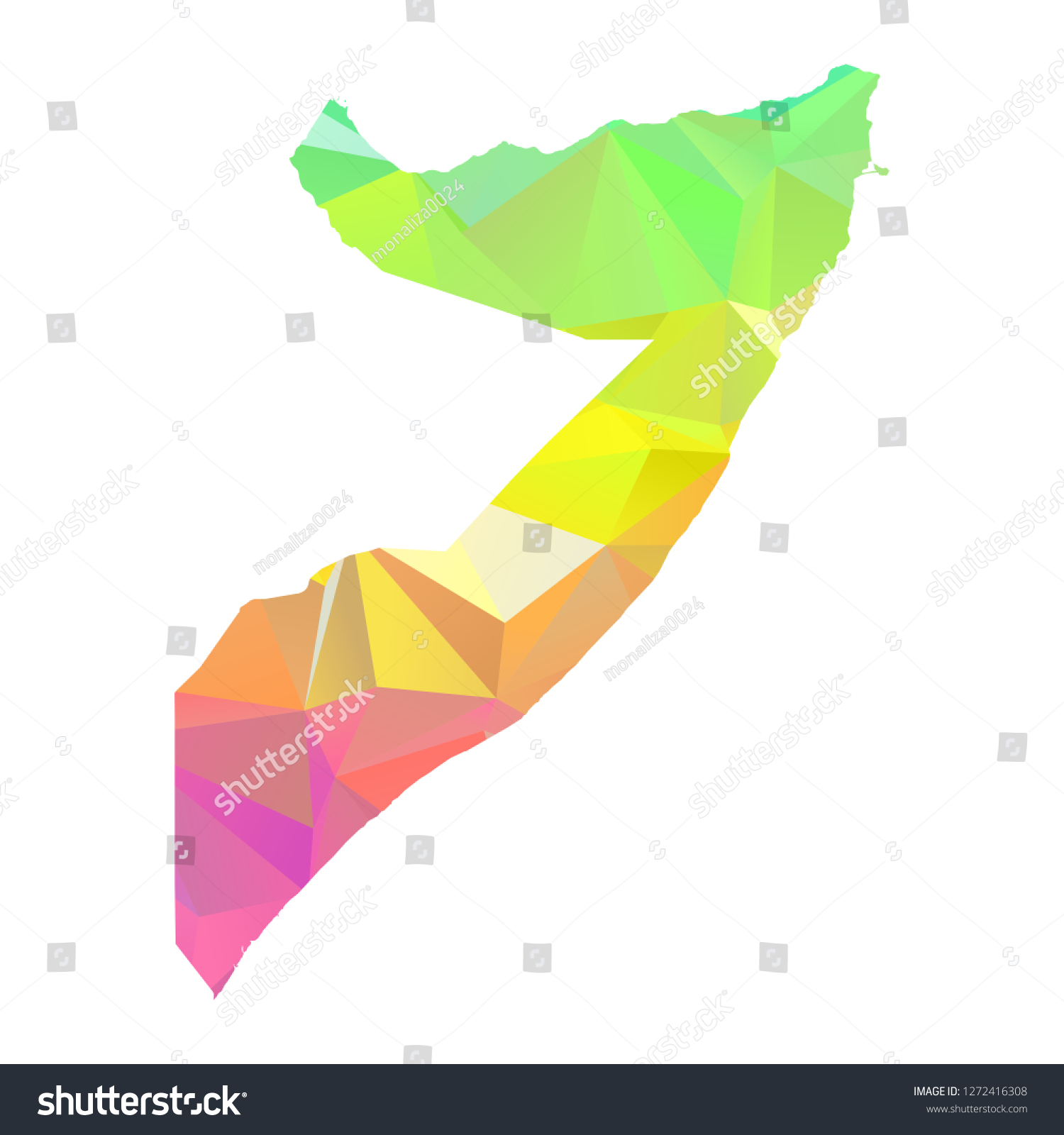 Abstract Polygon Map Vector Illustration Low Royalty Free Stock