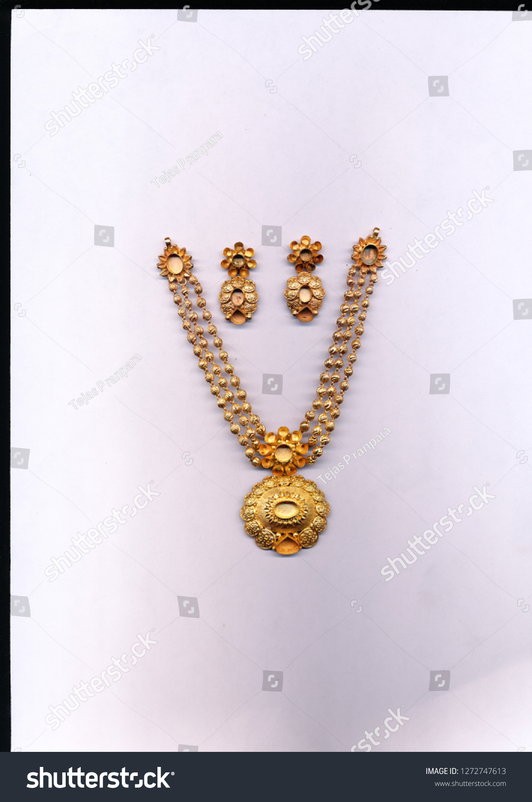 Gold antique jewellery beautiful necklace  #1272747613
