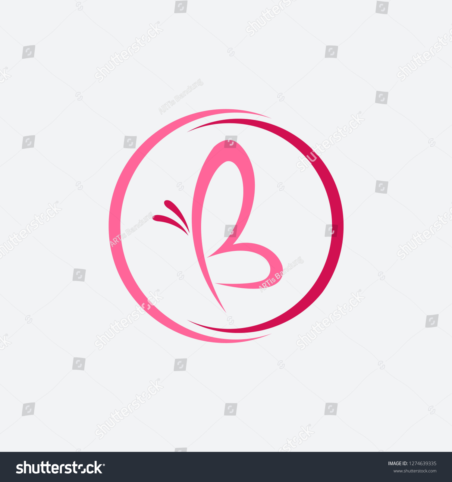 Letter B Butterfly - Royalty Free Stock Vector 1274639335 - Avopix.com