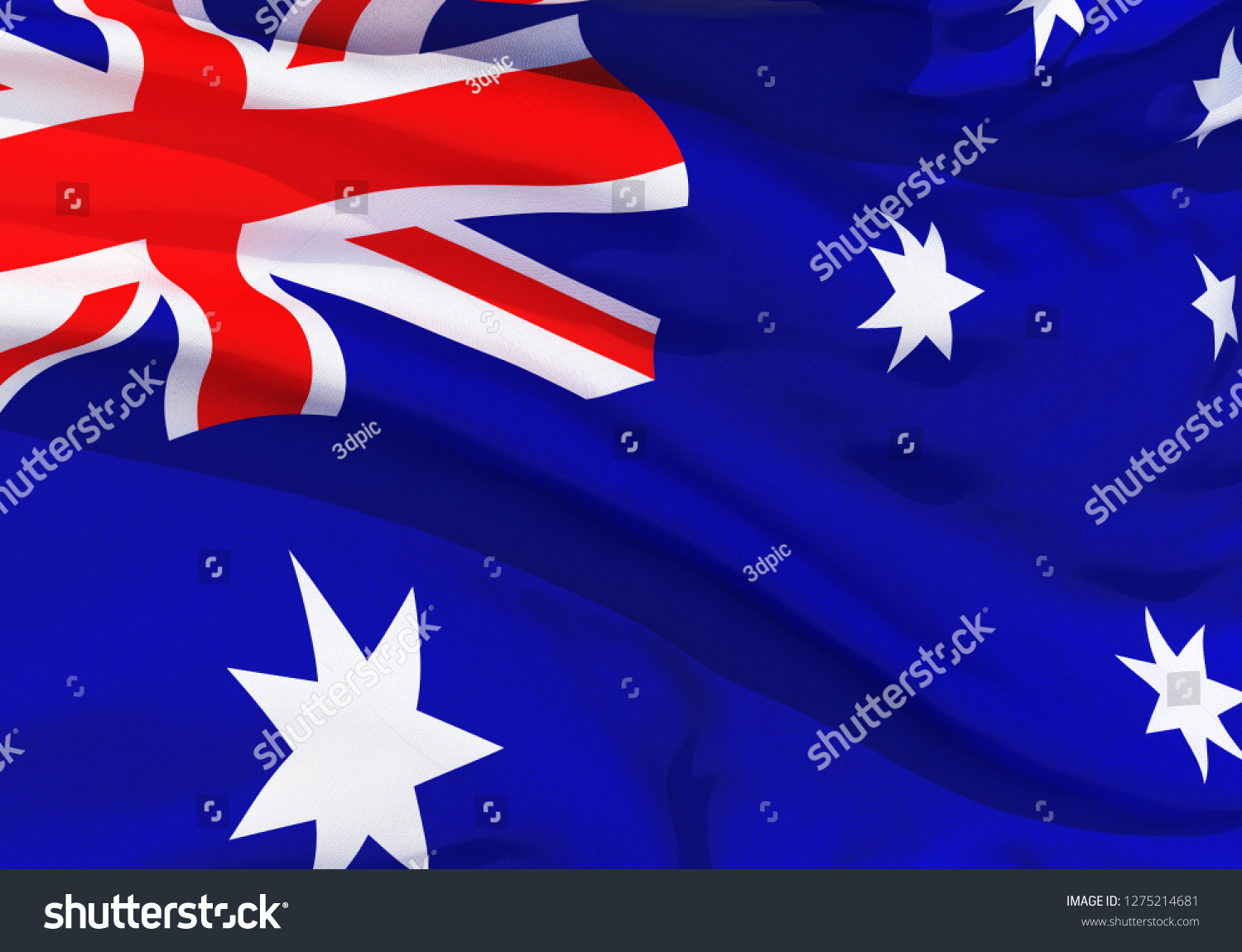 Realistic Australia waving flag, high quality 3d - Royalty Free Stock ...