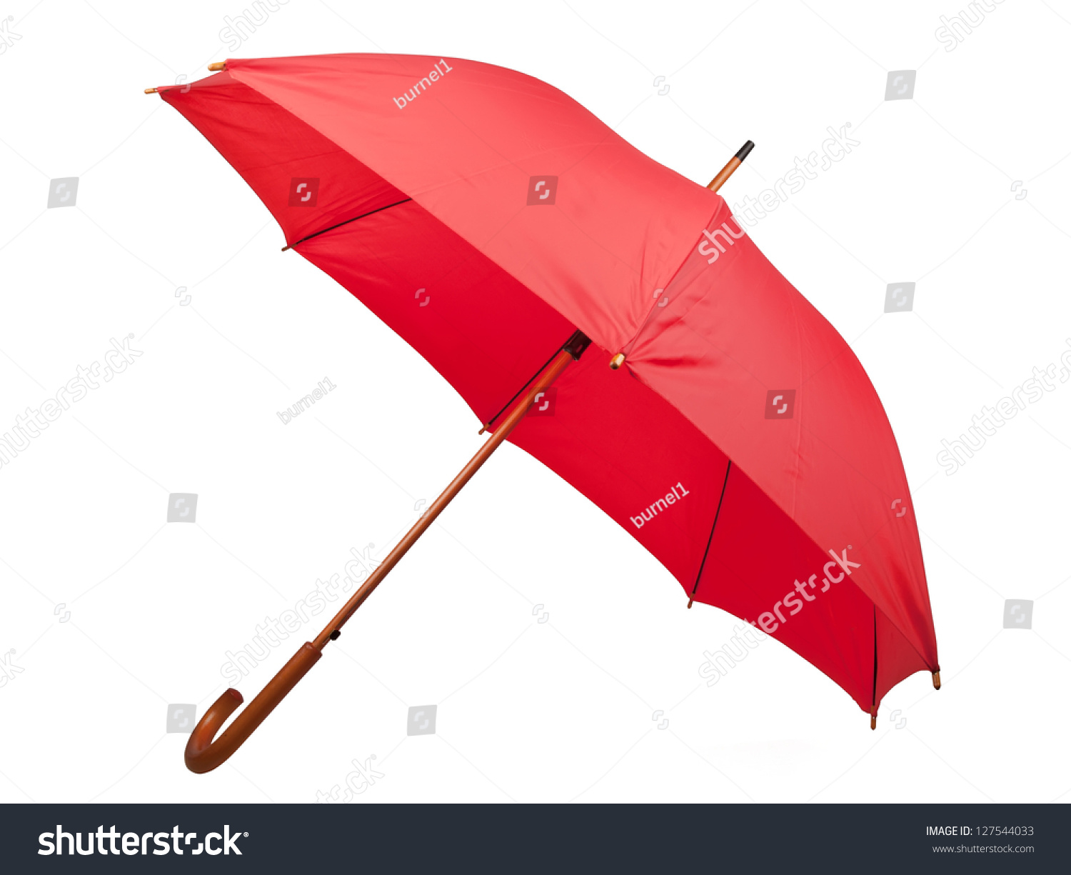 red umbrella isolated on white background #127544033