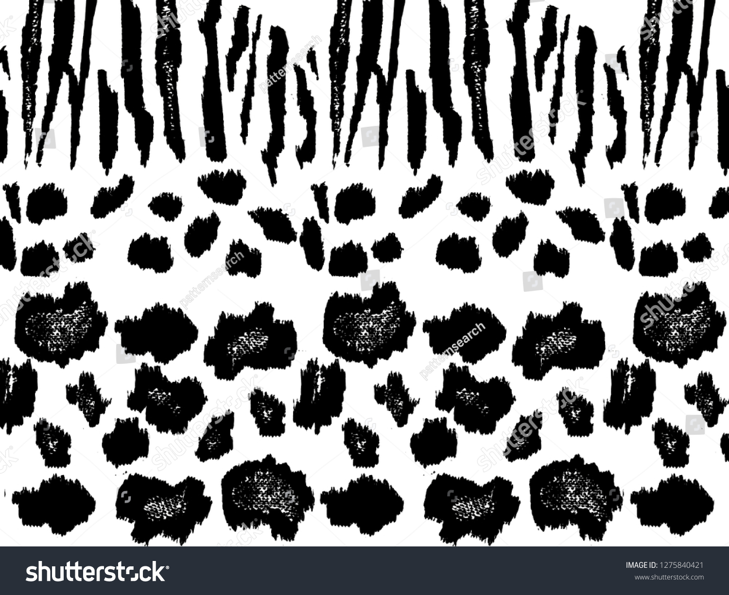 Mixed animal print, zebra, leopard, jaguar skins #1275840421