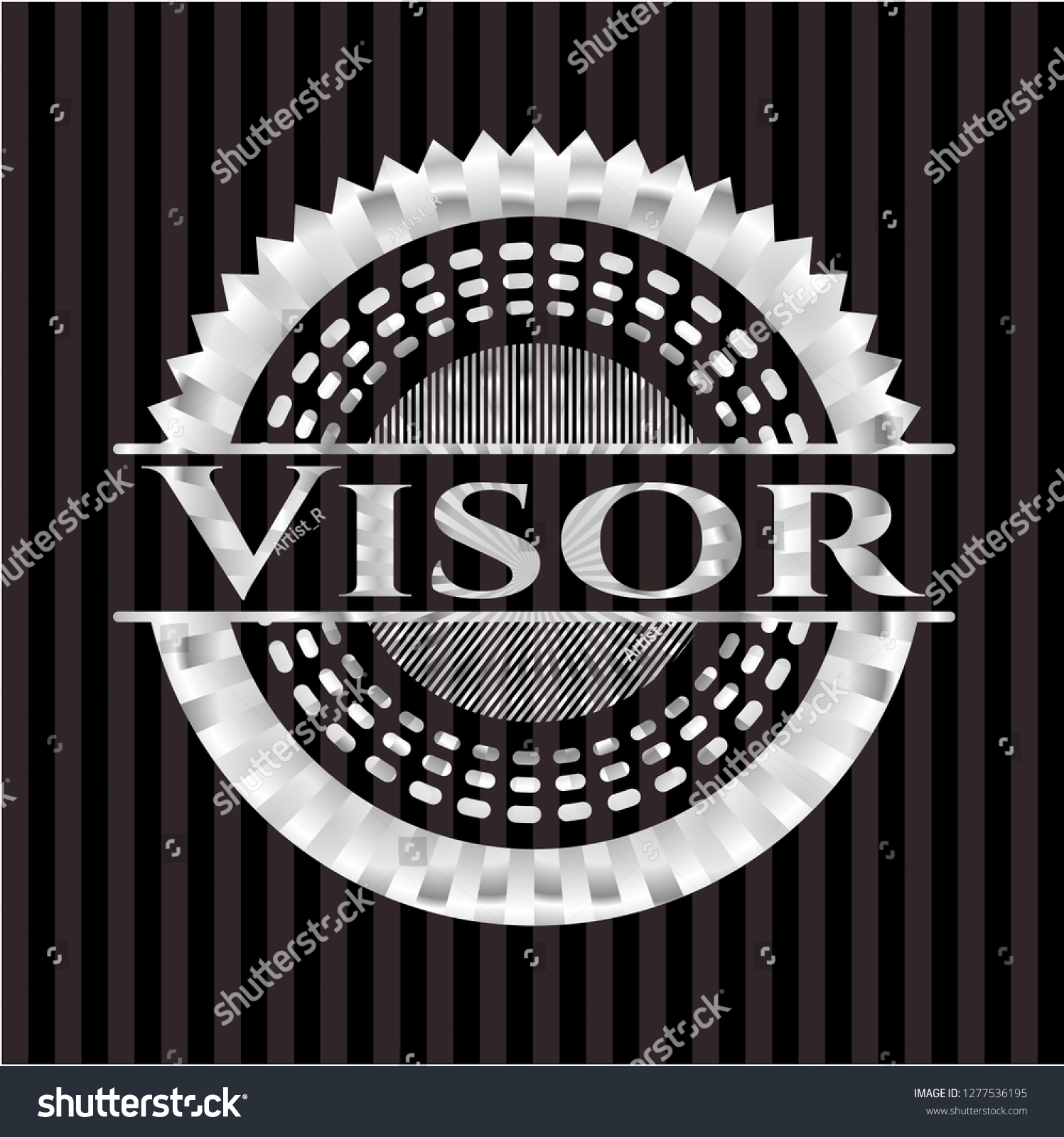 Visor Silvery Emblem Or Badge Royalty Free Stock Vector 1277536195