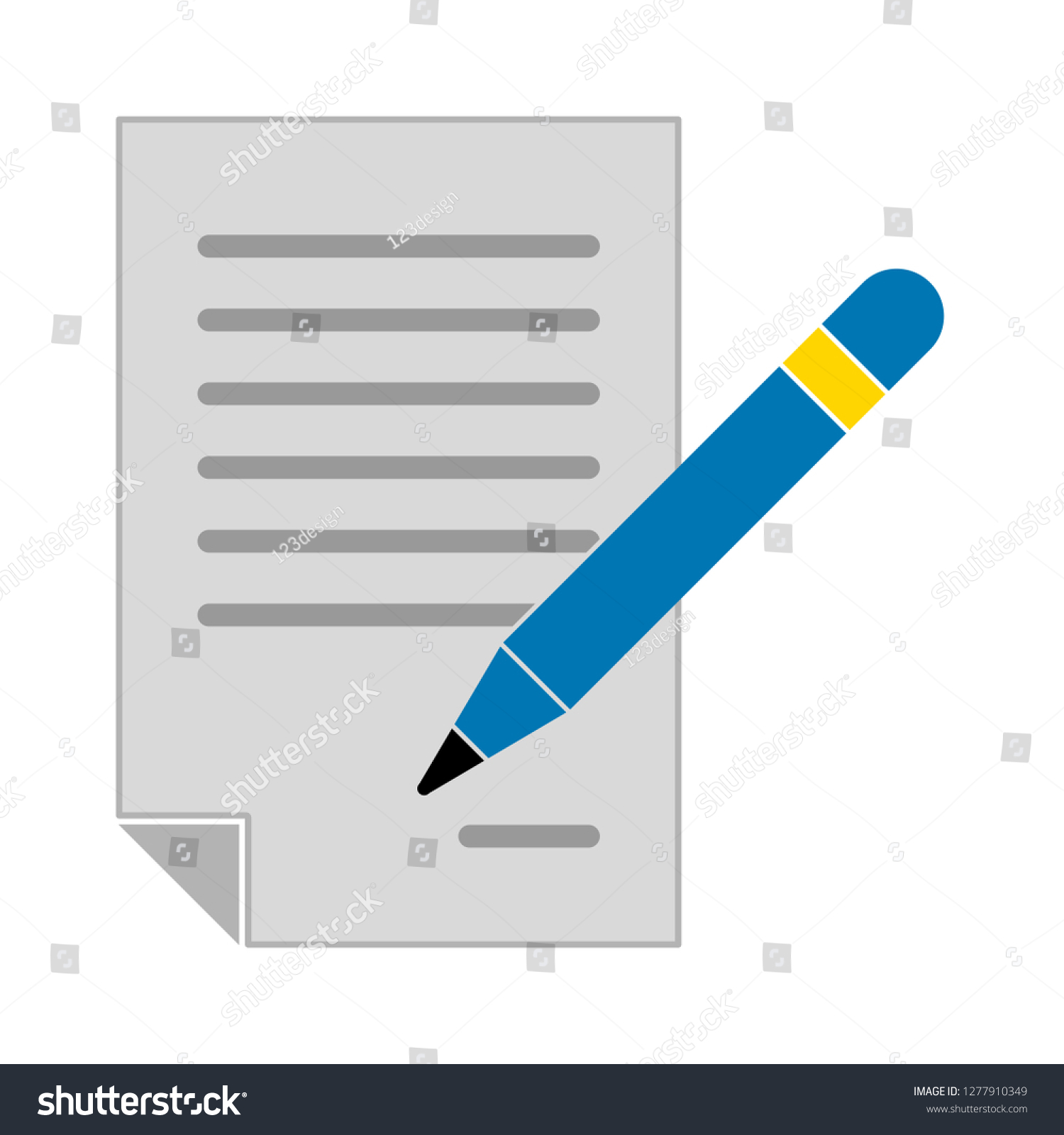 signing icon - signing contract isolated ,agreement signature illustration- Vector signature #1277910349
