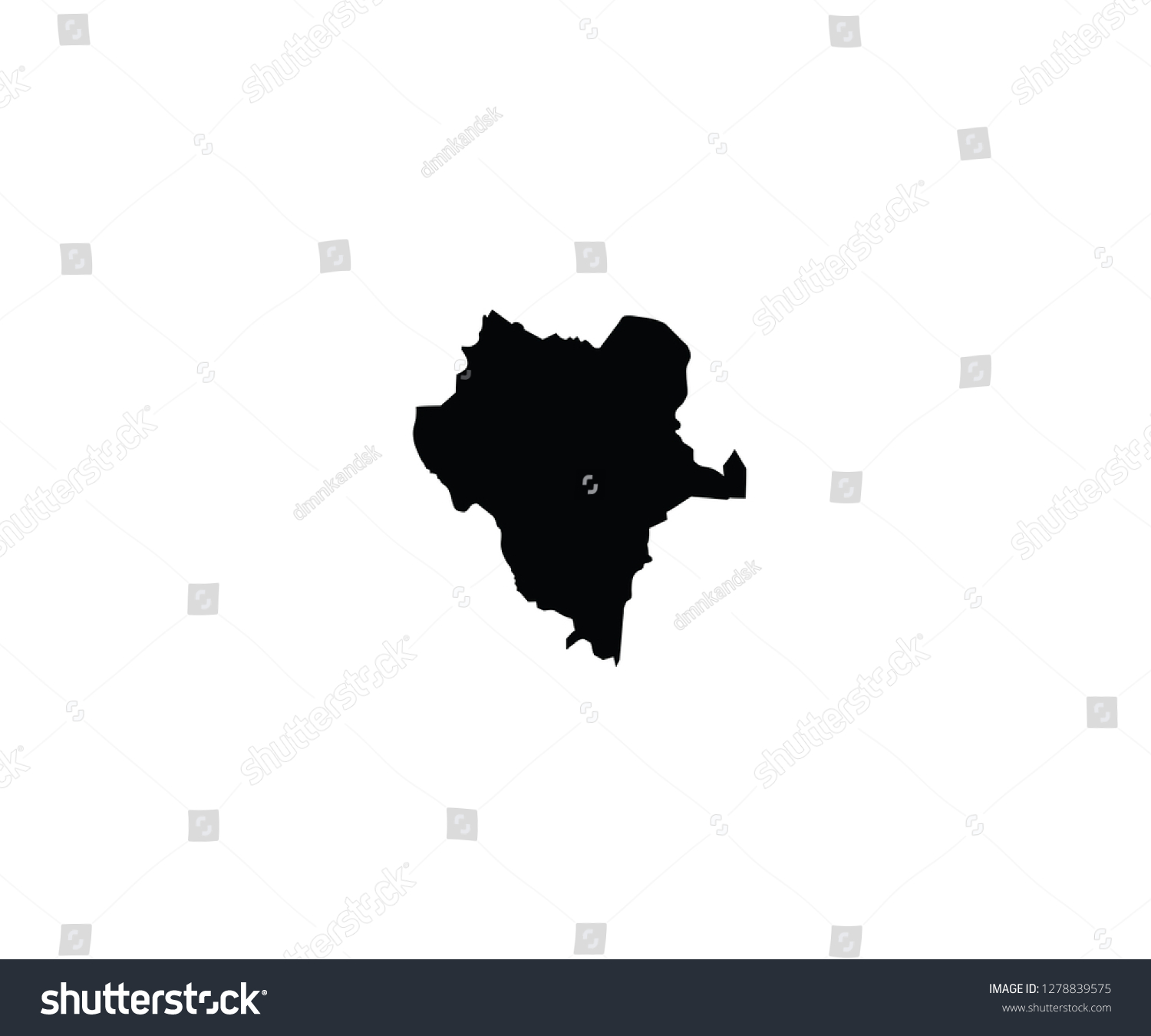 Durango outline map Mexico state - Royalty Free Stock Vector 1278839575 ...