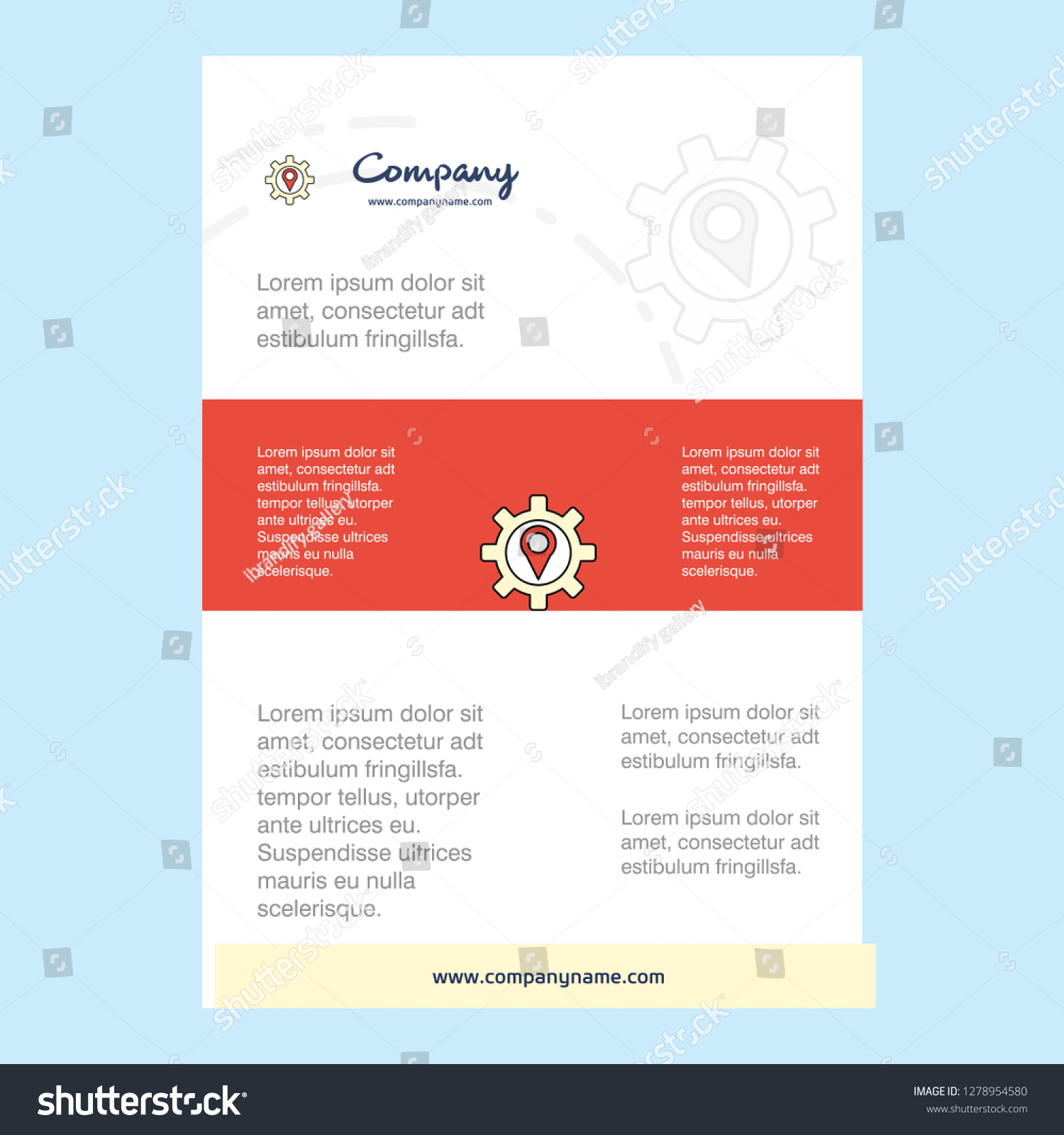 Template layout for Location setting comany - Royalty Free Stock Vector ...