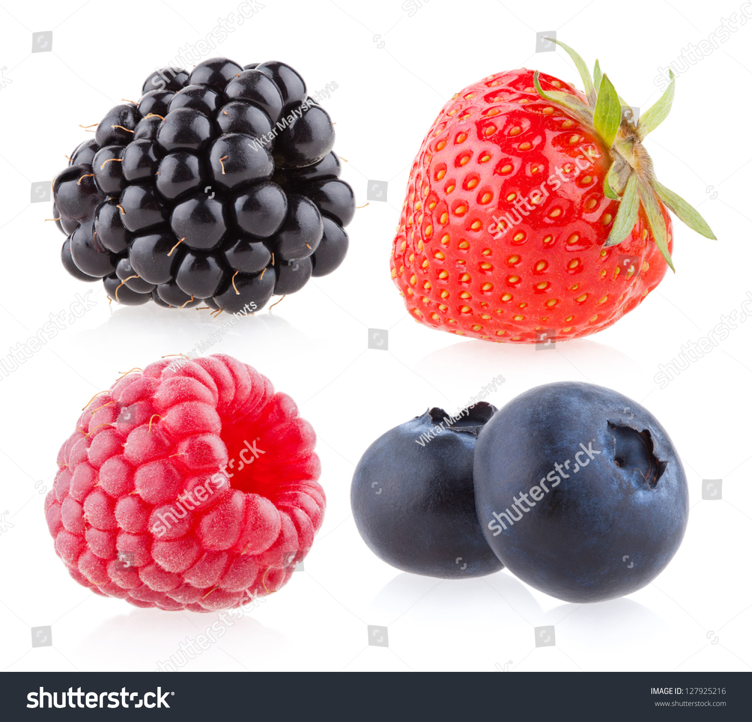 raspberry, strawberry, blueberry and blackberry #127925216
