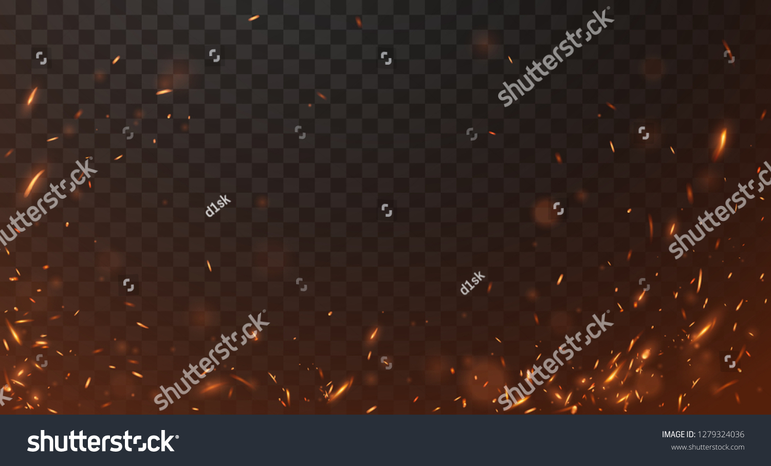 Fire sparks background #1279324036
