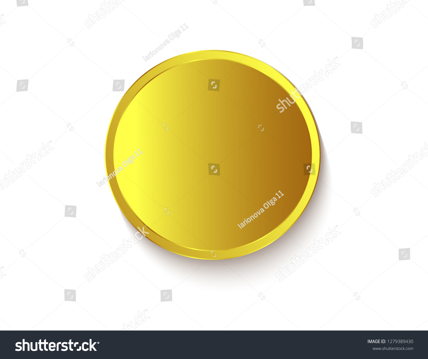 Gold sticker isolated #1279389430
