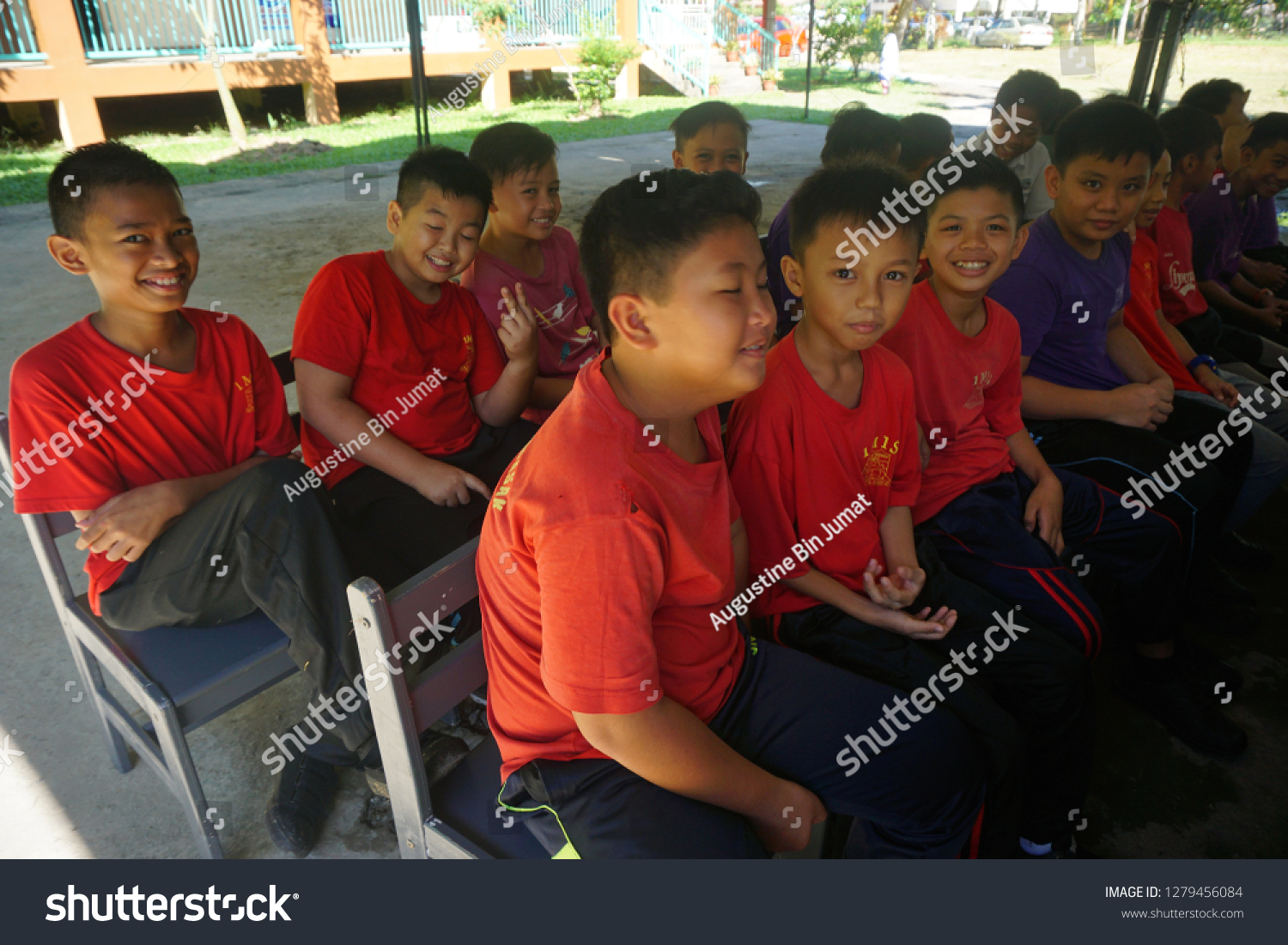 Papar Sabah Malaysia - Jan 9, 2018 : Photo of Primary school students in SK Tampasak, Kinarut, Papar.  #1279456084
