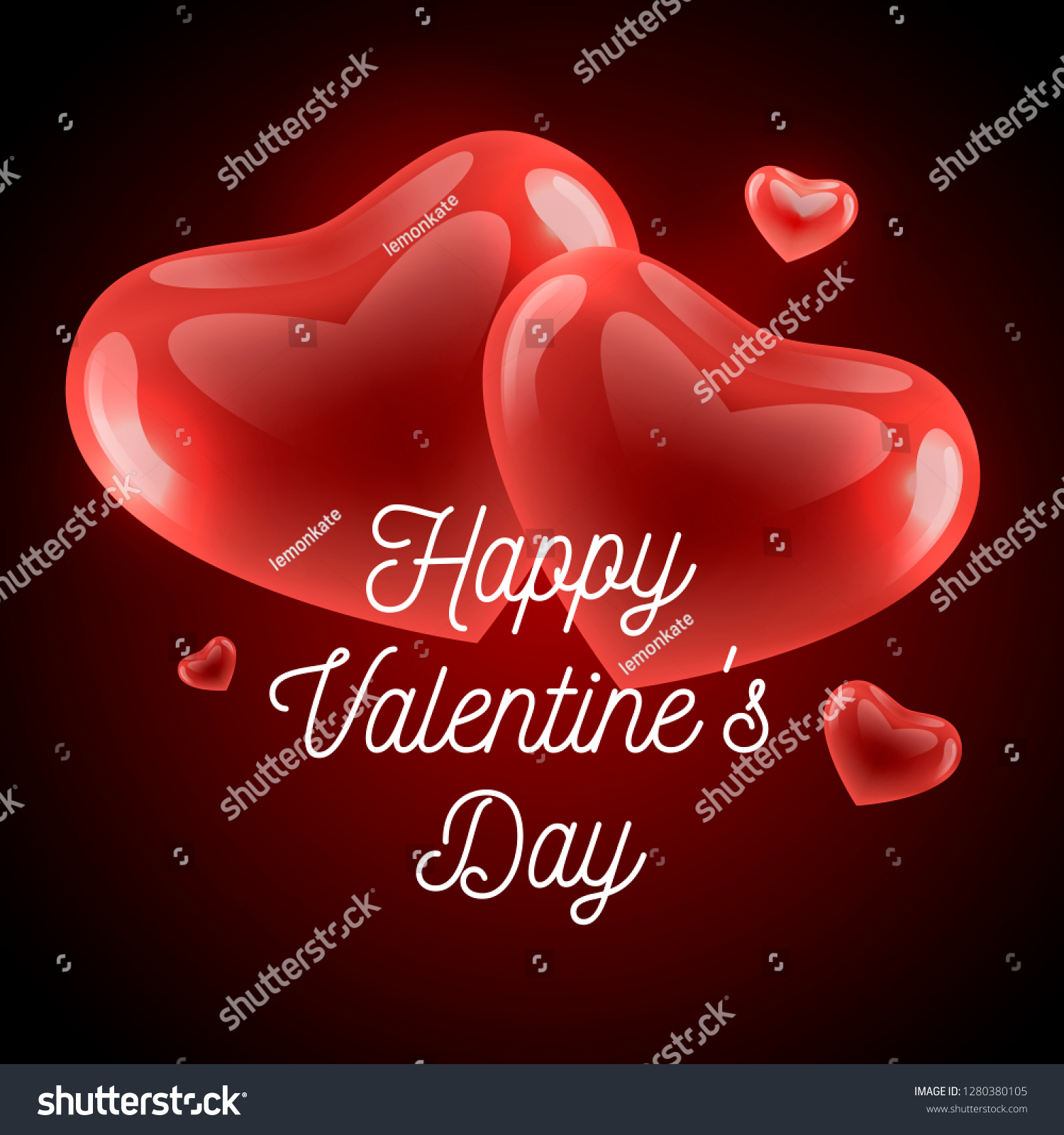 Happy Valentines Day Paper Cut Design Card Royalty Free Stock Vector 1280380105 4156