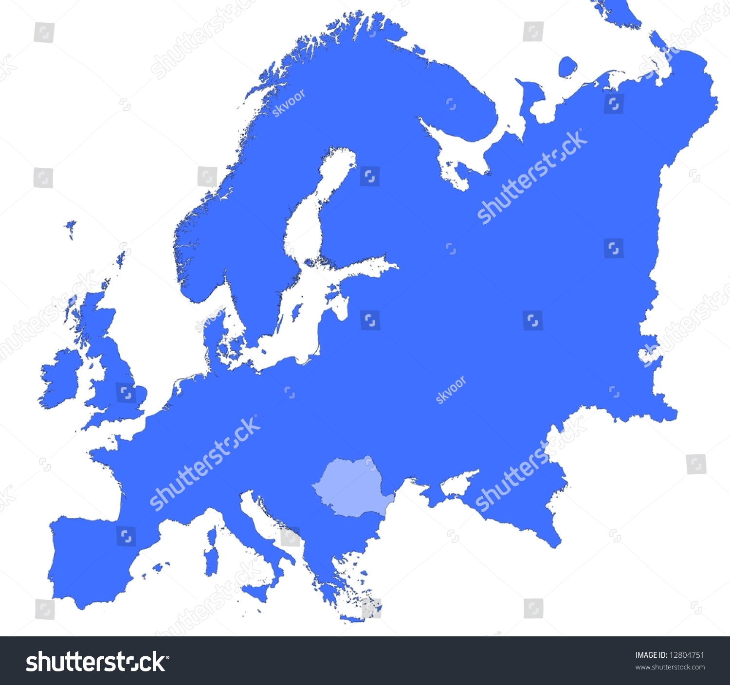 Romania Location In Europe Map Mercator Royalty Free Stock Photo   Avopix 12804751 