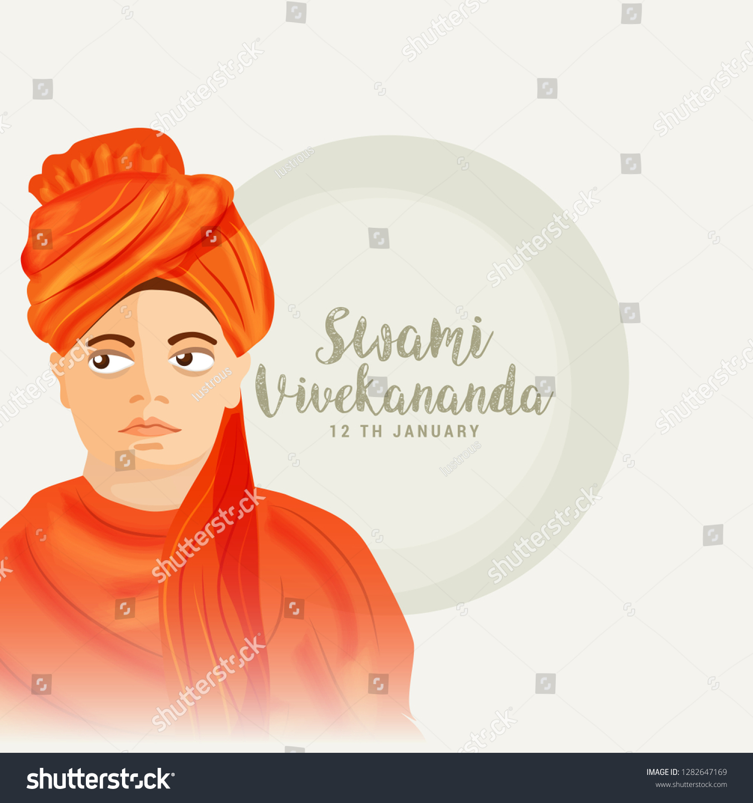 illustration of swami vivekananda jayanti - Royalty Free Stock Vector ...