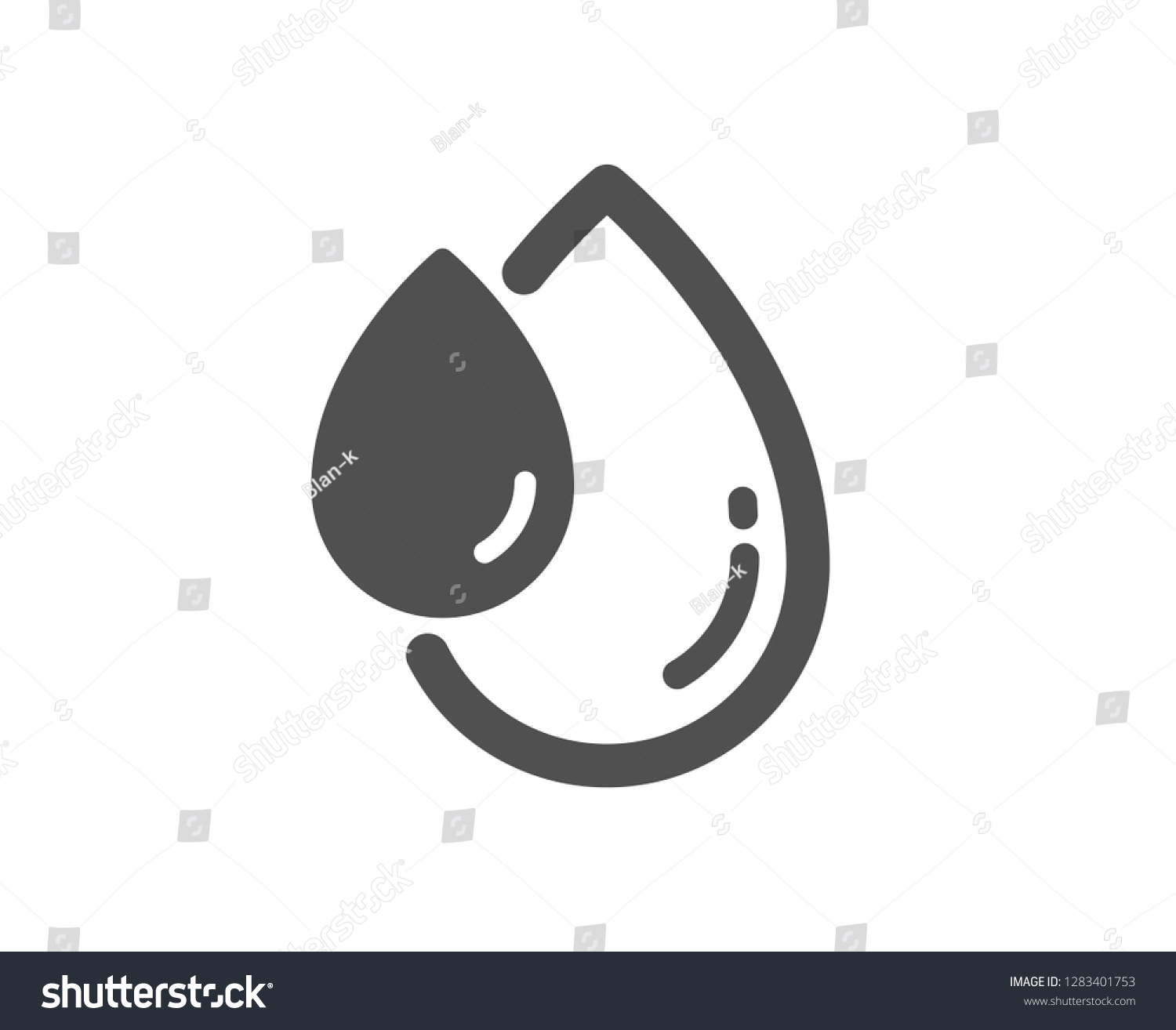 Oil drop icon. Hair care serum sign. Quality design element. Classic style icon. Vector #1283401753