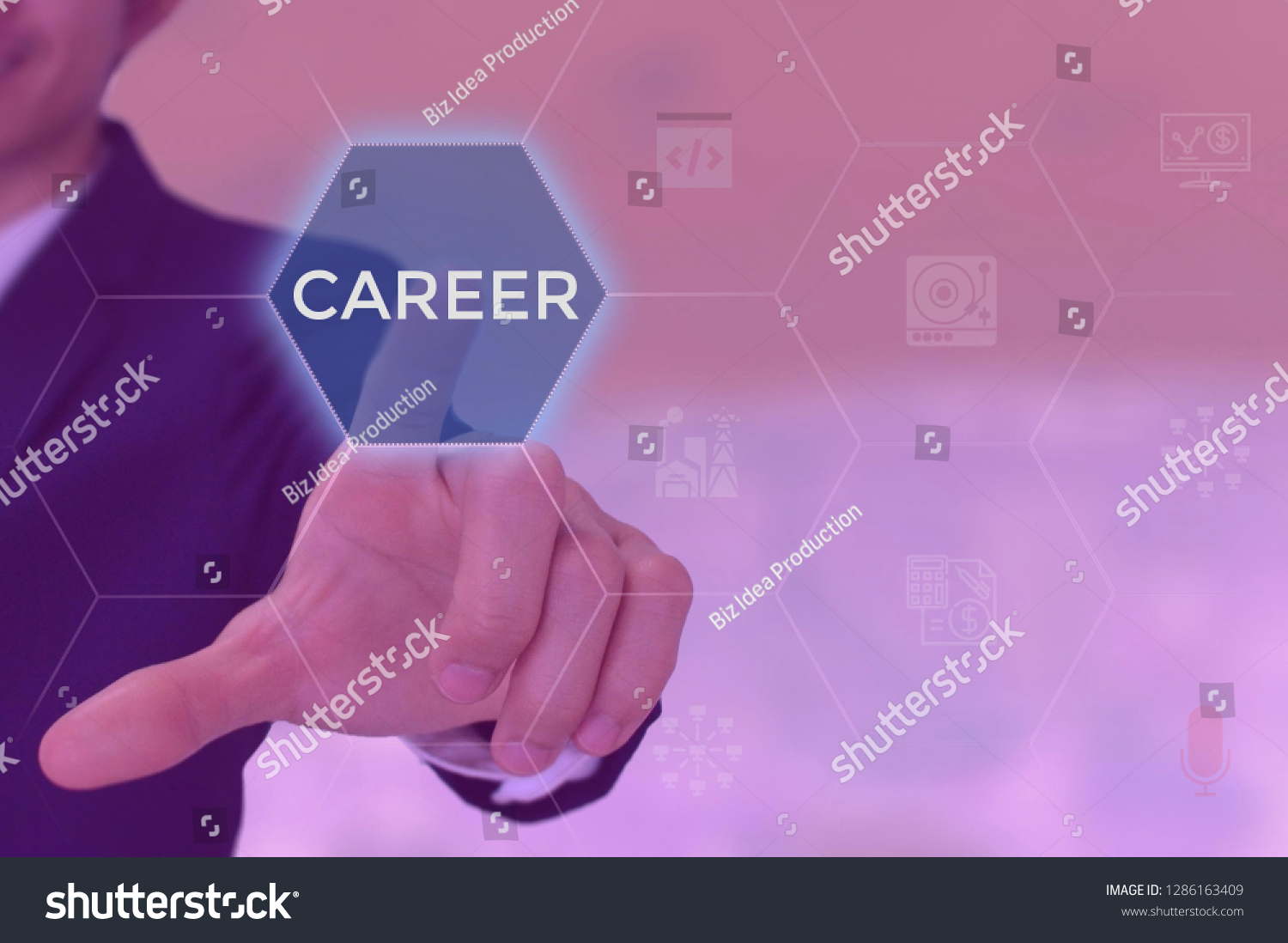 CAREER concept presented by businessman #1286163409