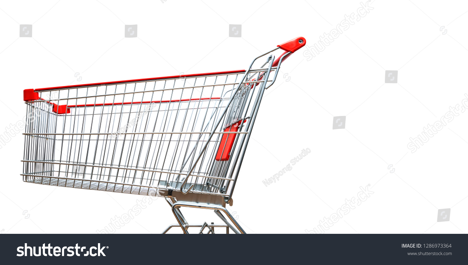 Shopping cart isolated on white background #1286973364