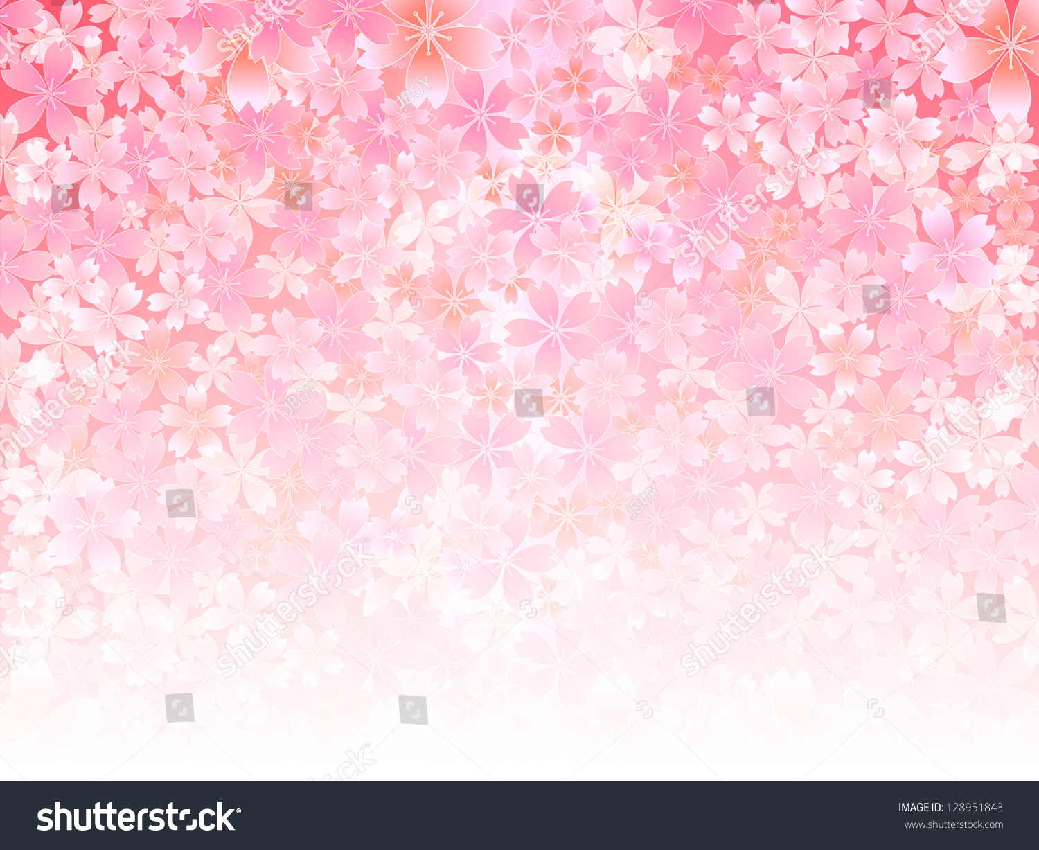 Spring pink cherry blossoms background #128951843