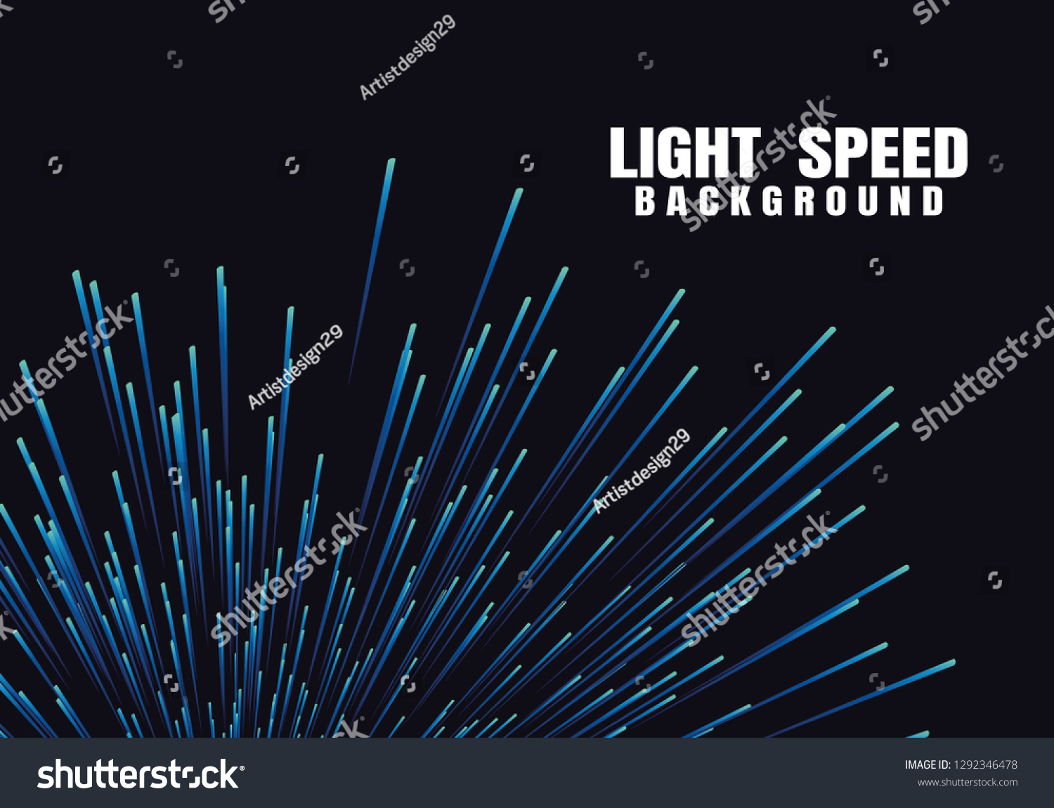 Lines composed of glowing backgrounds, Abstract light speed background. Data flow tunnel. Explosion radial background. Vector illustration #1292346478