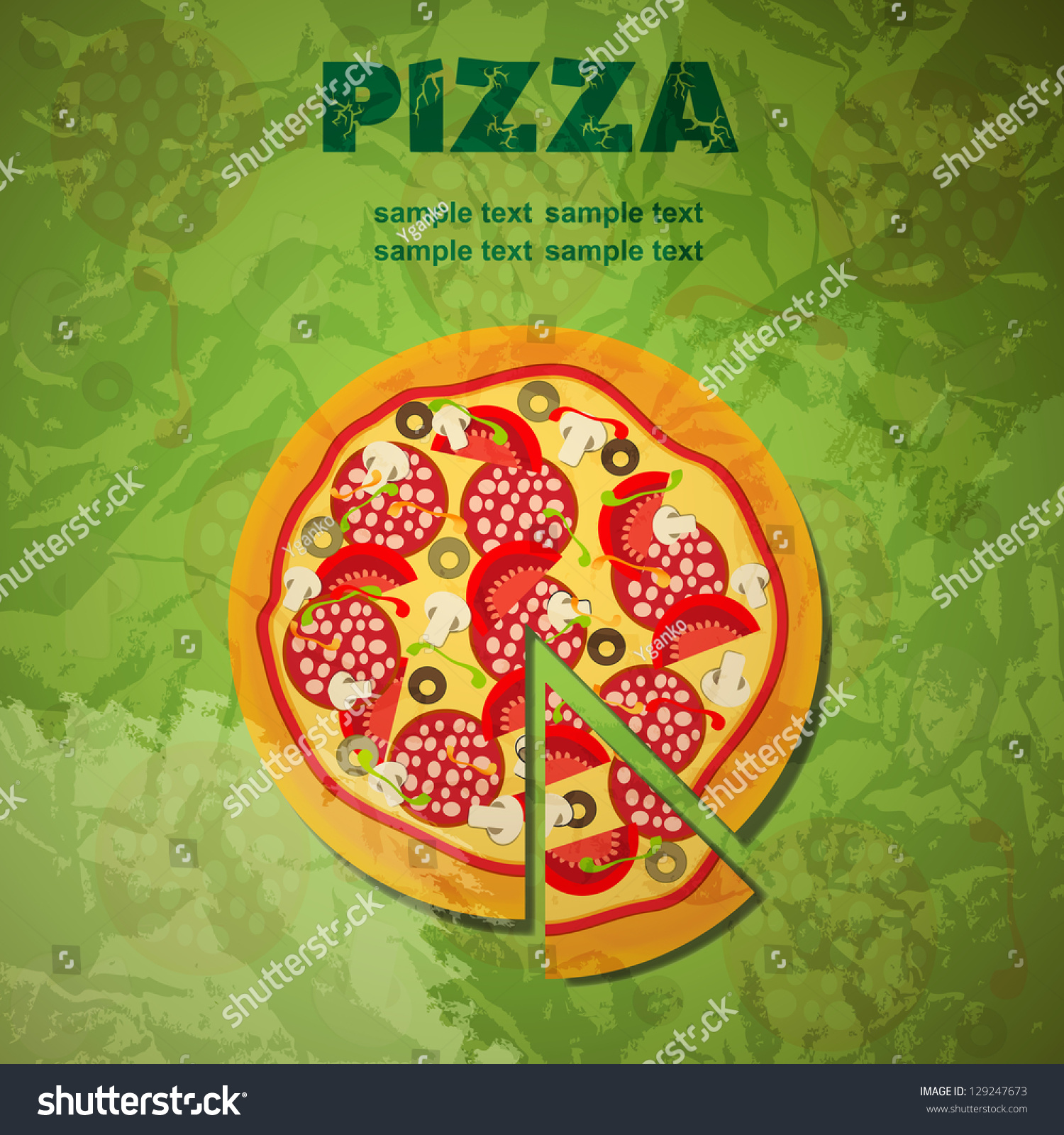 Pizza Menu Template, vector illustration - Royalty Free Stock Vector ...