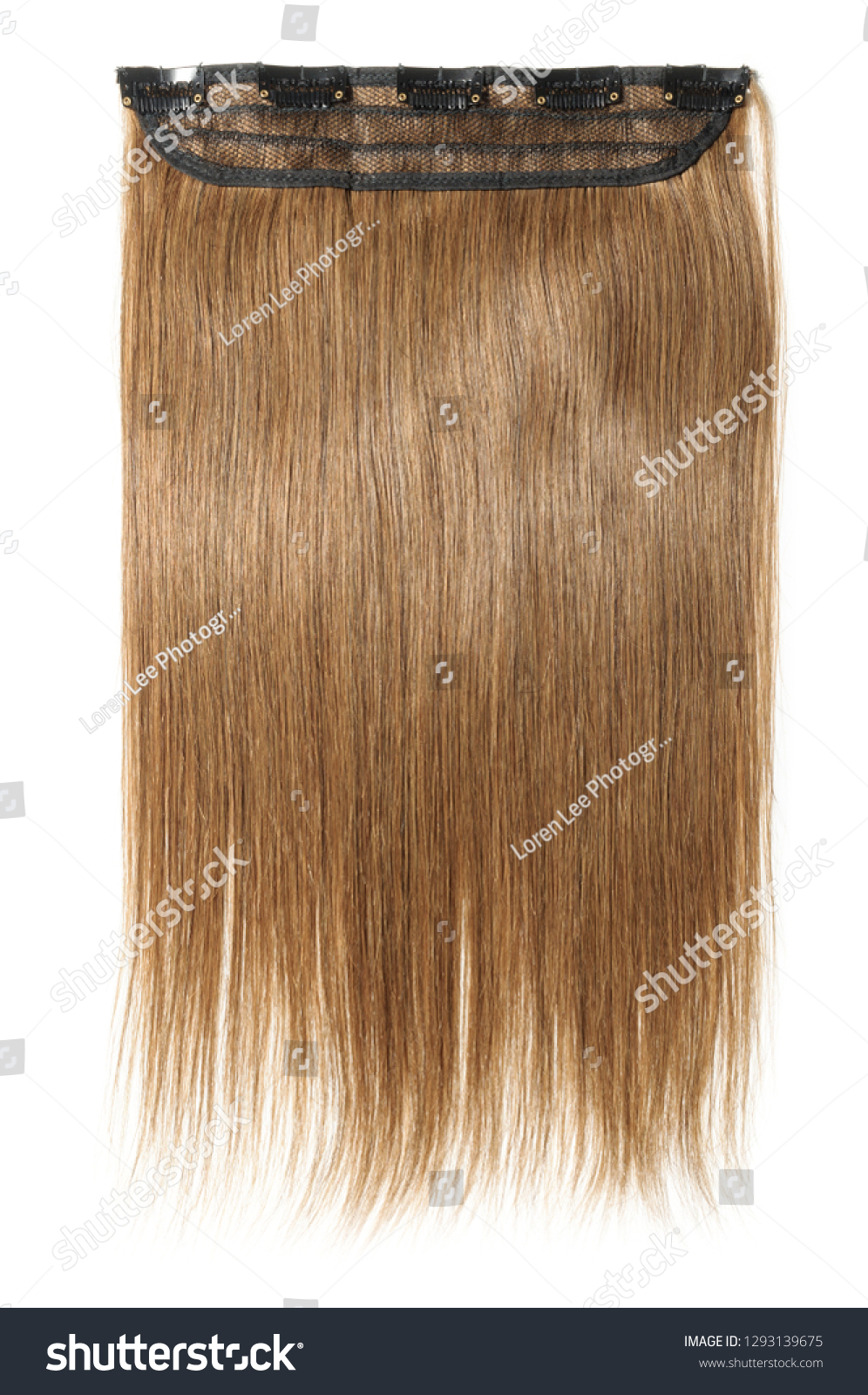 clip in remy straight medium brown human hair extensions #1293139675