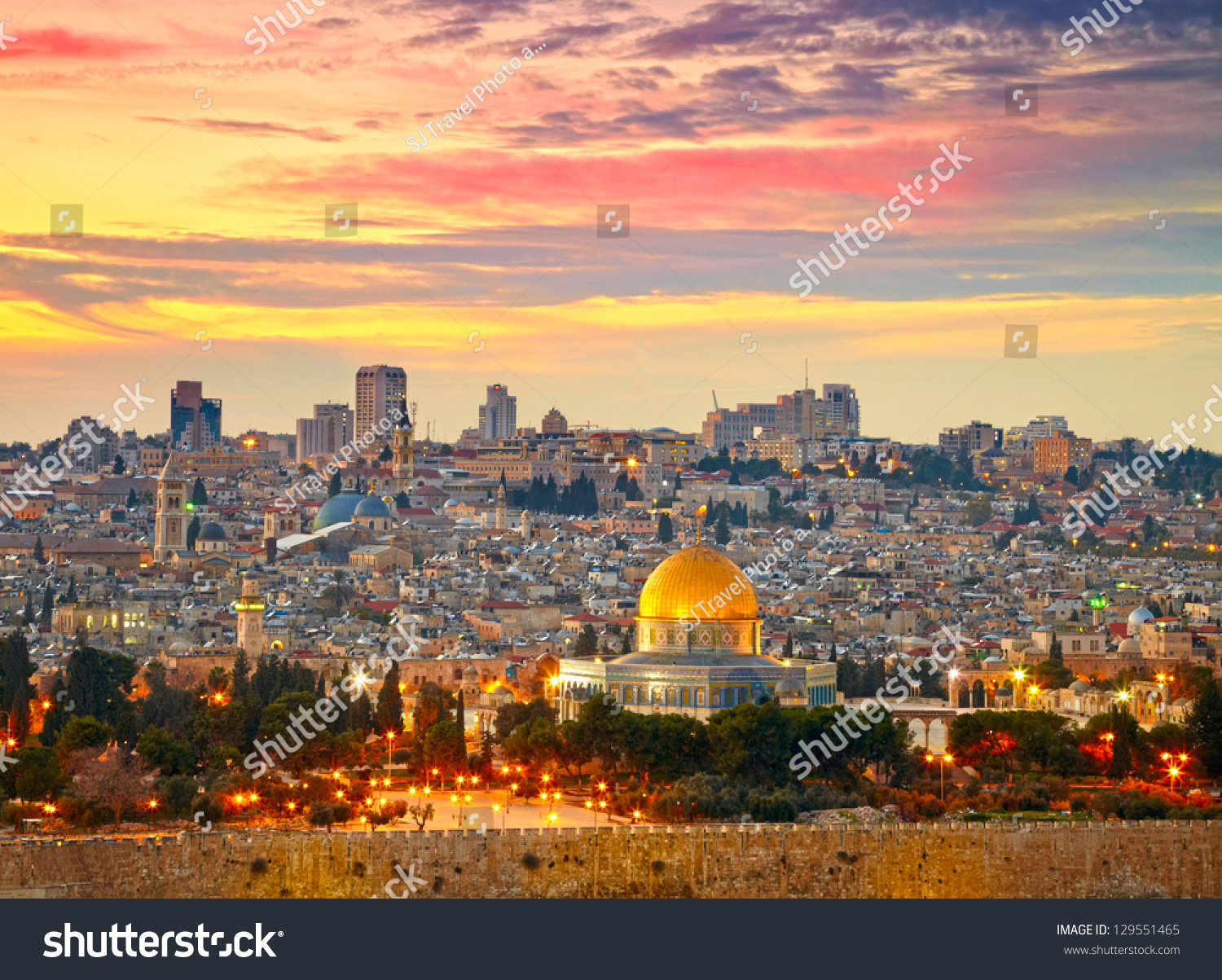 View to Jerusalem old city. Israel #129551465