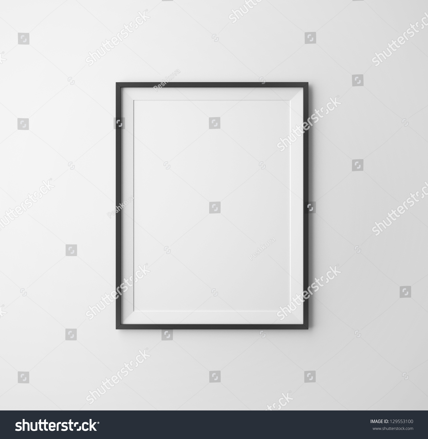 blank frame on a white background
