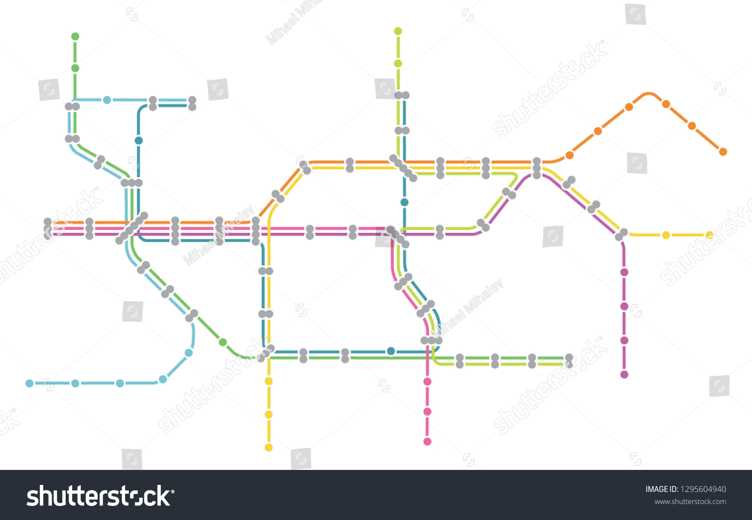 Metro subway map - Royalty Free Stock Vector 1295604940 - Avopix.com