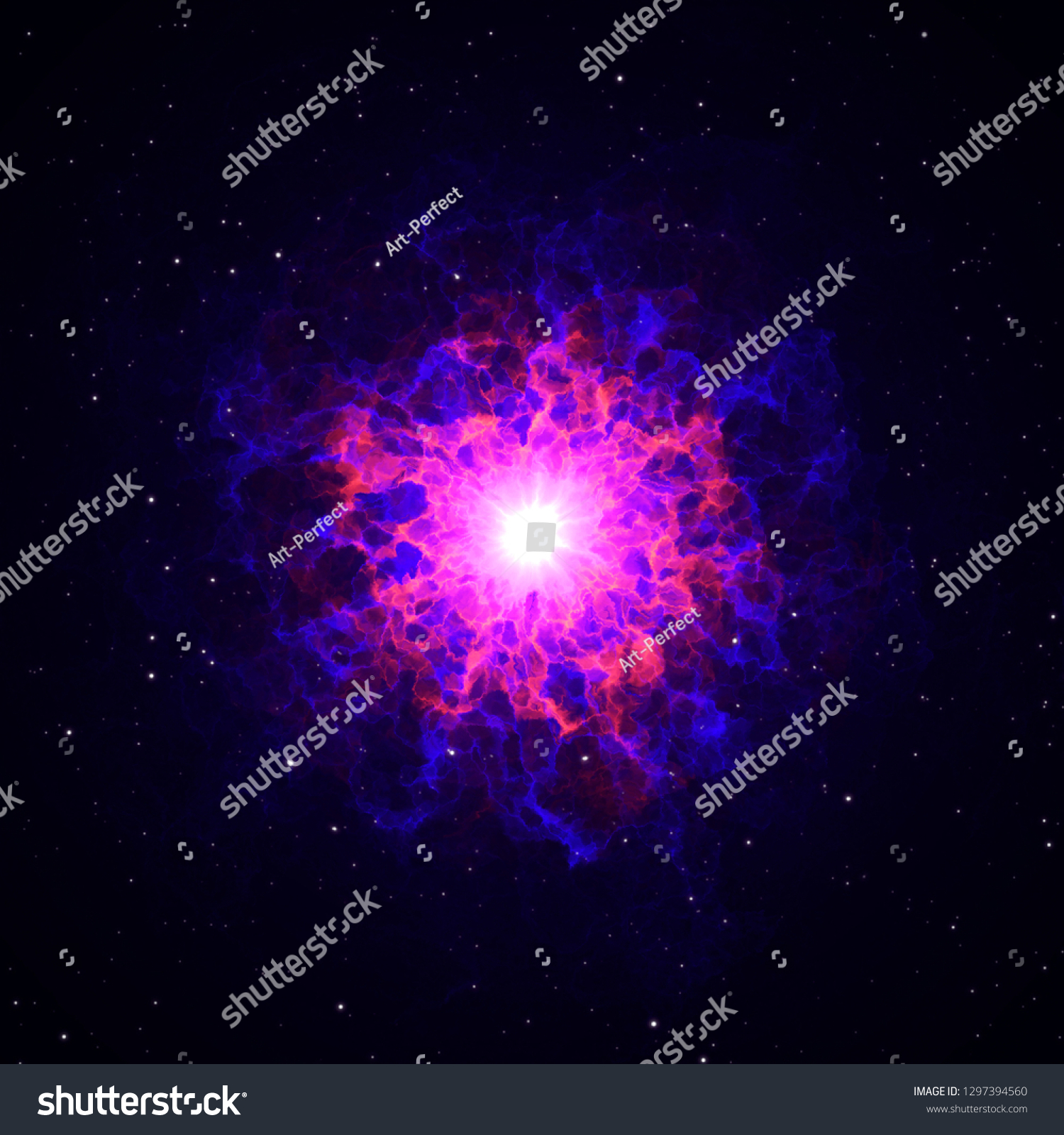 Space nebula. Fire ball. #1297394560