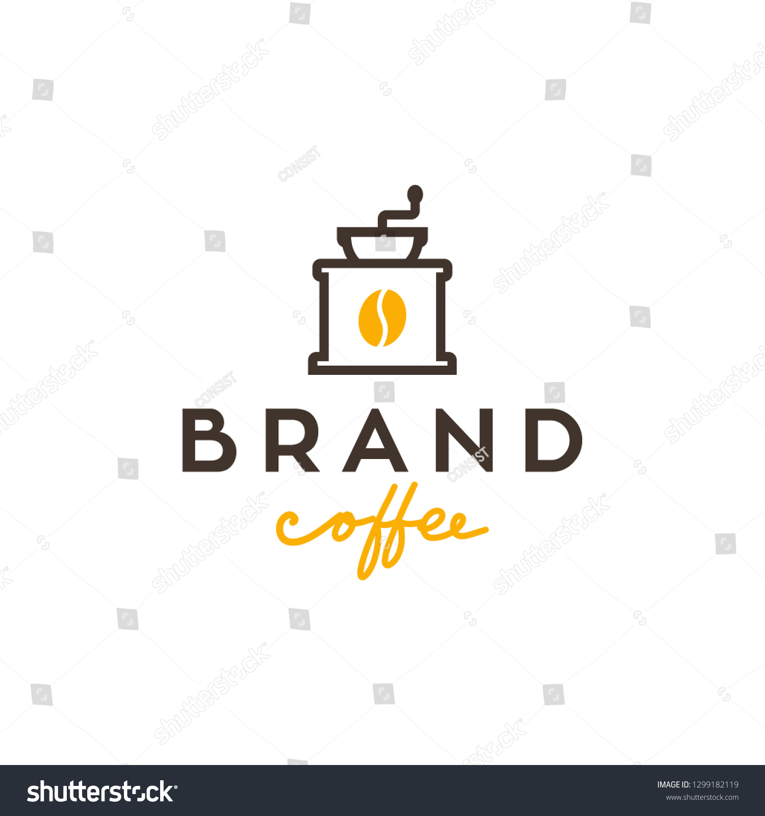 coffee roaster logo design - Royalty Free Stock Vector 1299182119 ...