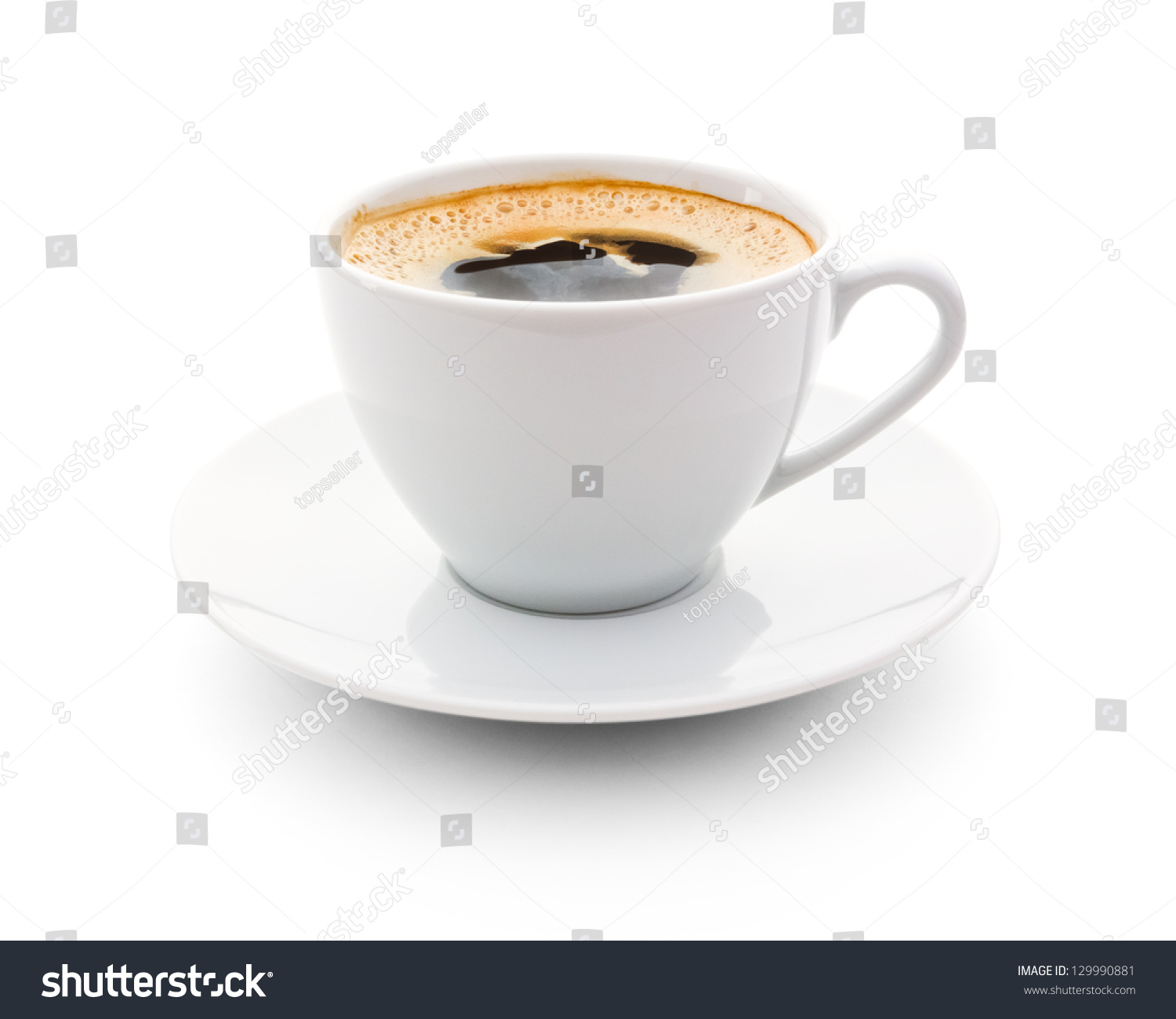 cup of coffee over white background #129990881