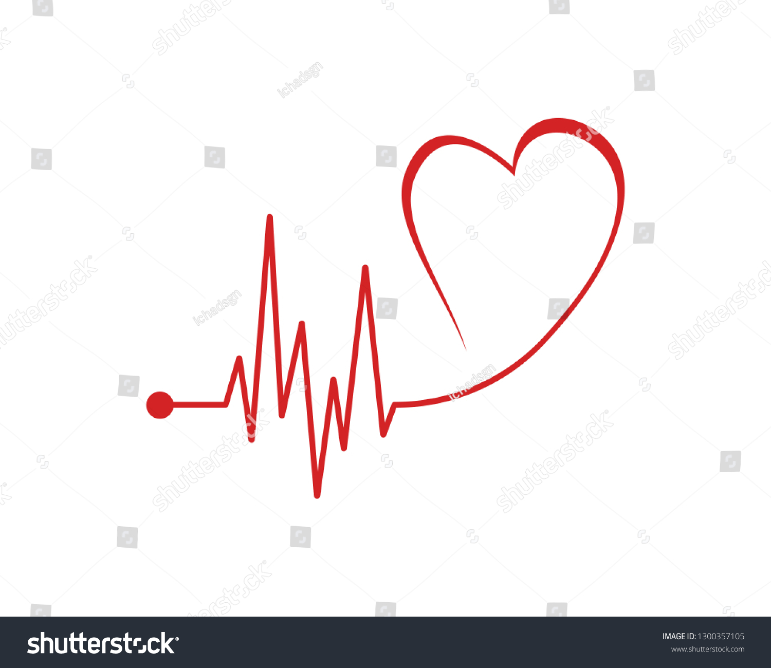 Art design health medical heartbeat pulse vector - Royalty Free Stock ...