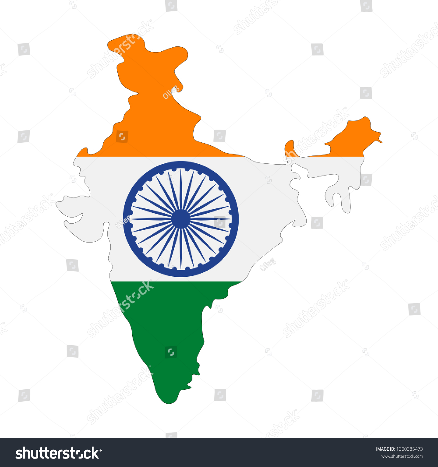 map of India with flag inside. India map - Royalty Free Stock Photo ...