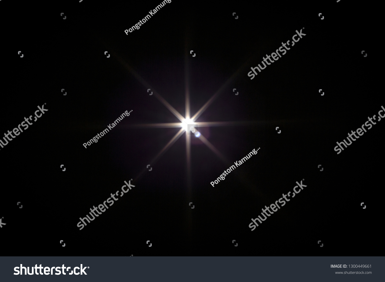 Flash light effect isolated on transparent background. White flashlight, flare or camera flash overlay #1300449661