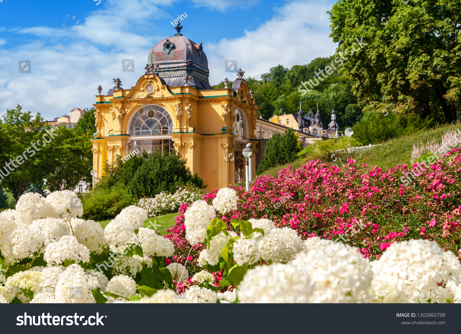 Romantic architecture of Bohemia. Marianske Lazne (Marienbad), Czech Republic #1302865798
