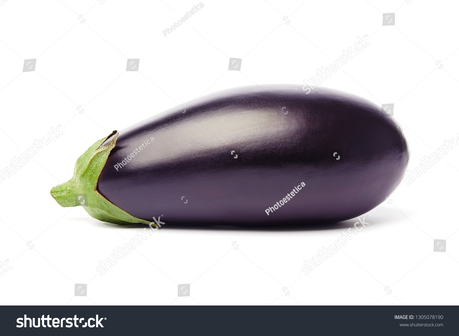 Eggplant (aubergine) isolated on white background, clipping path, full depth of field  #1305078190