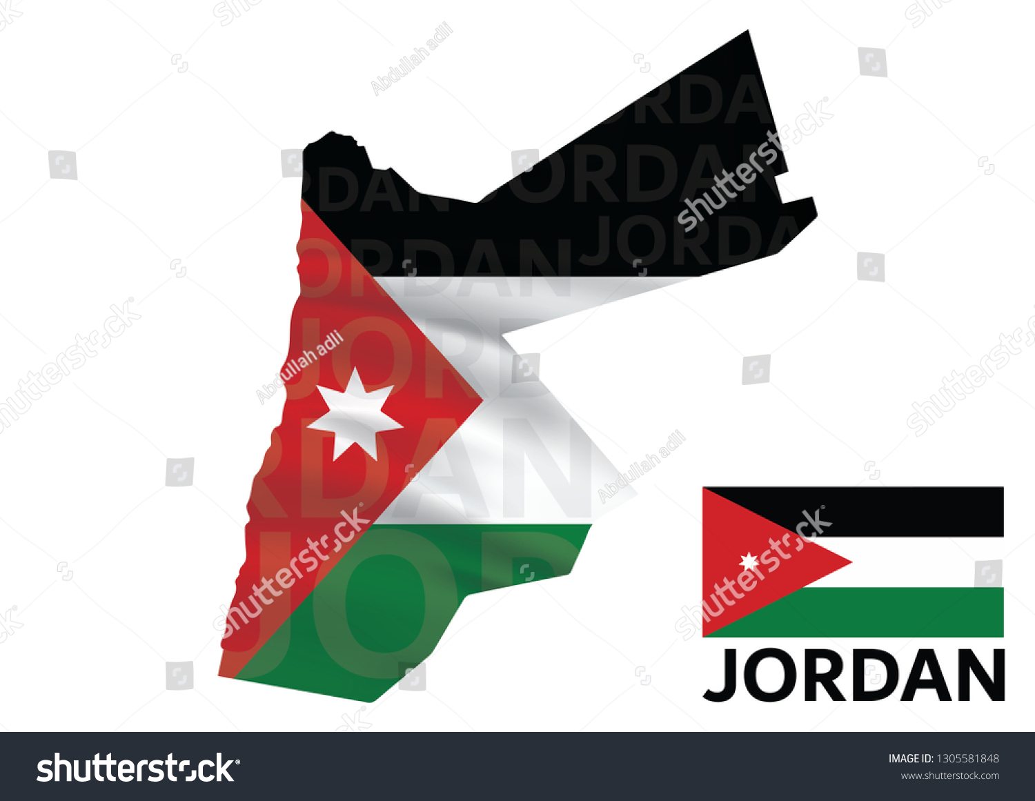 vectors map of Jordan - Royalty Free Stock Vector 1305581848 - Avopix.com