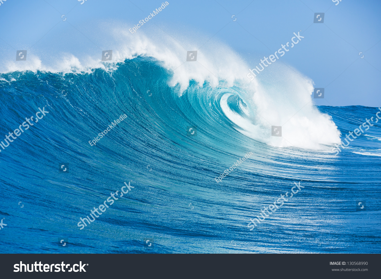 Blue Ocean Wave #130568990