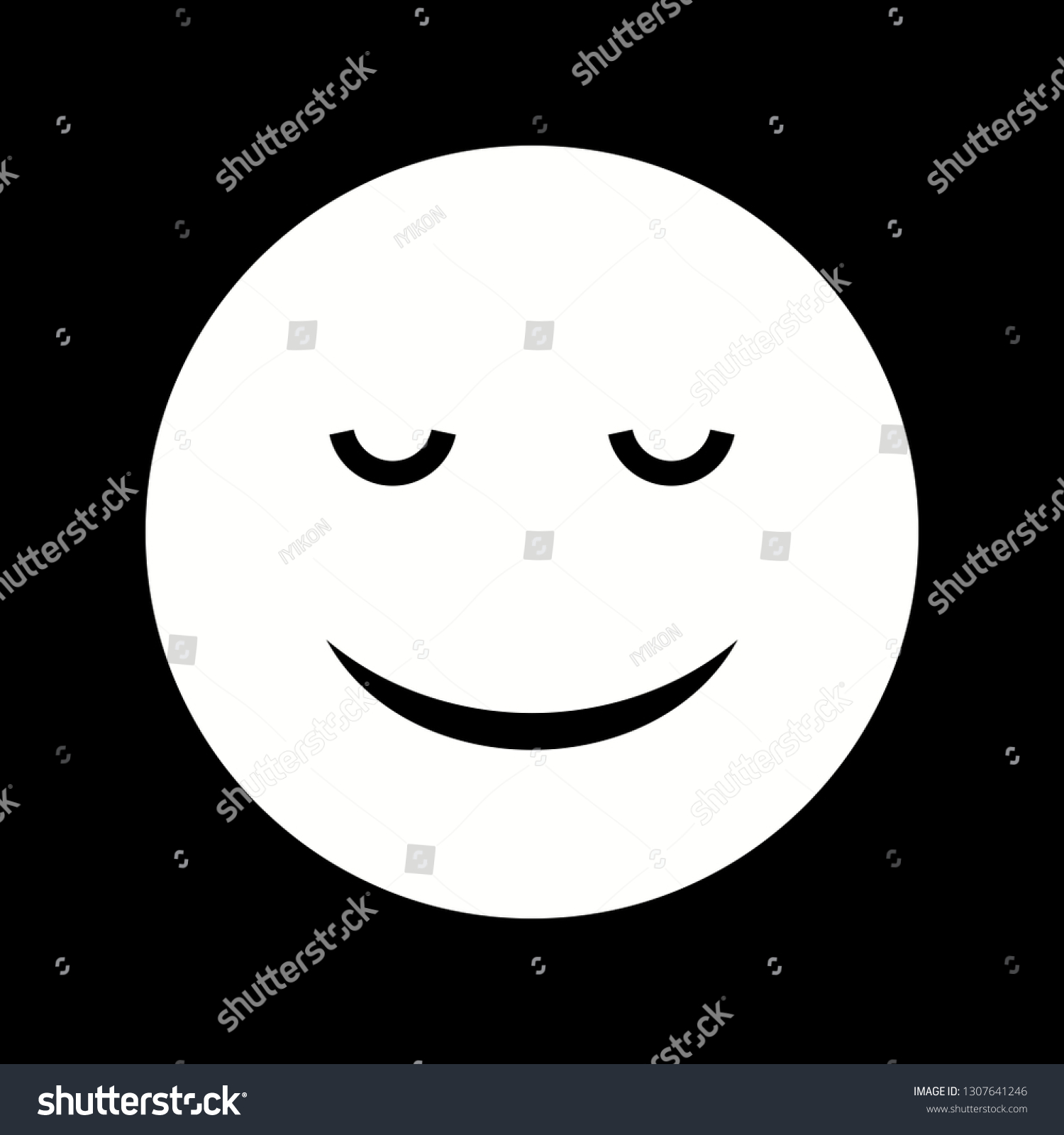 Vector Calm Emoji Icon Royalty Free Stock Vector 1307641246