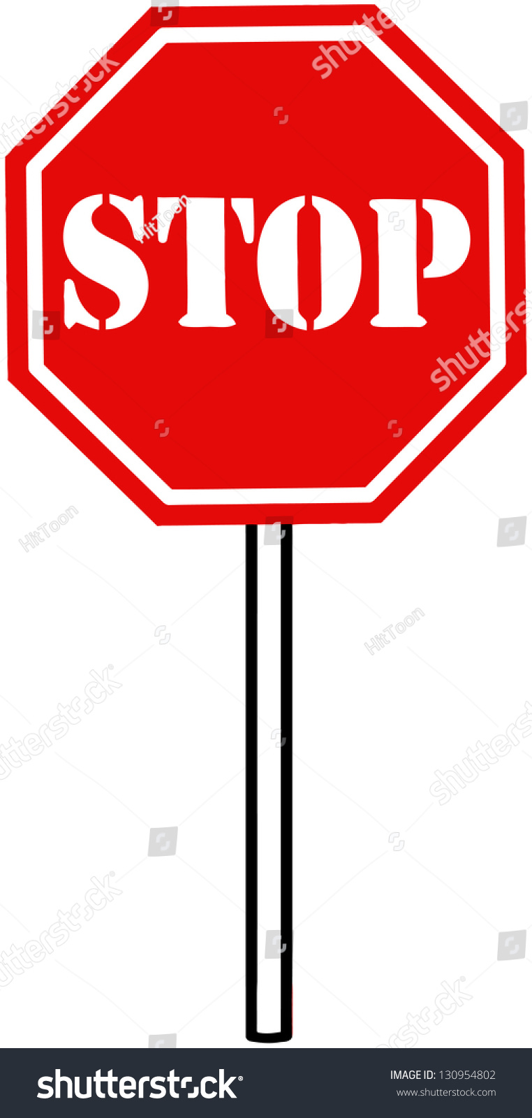 Traffic Sign Stop. Vector Illustration - Royalty Free Stock Vector ...