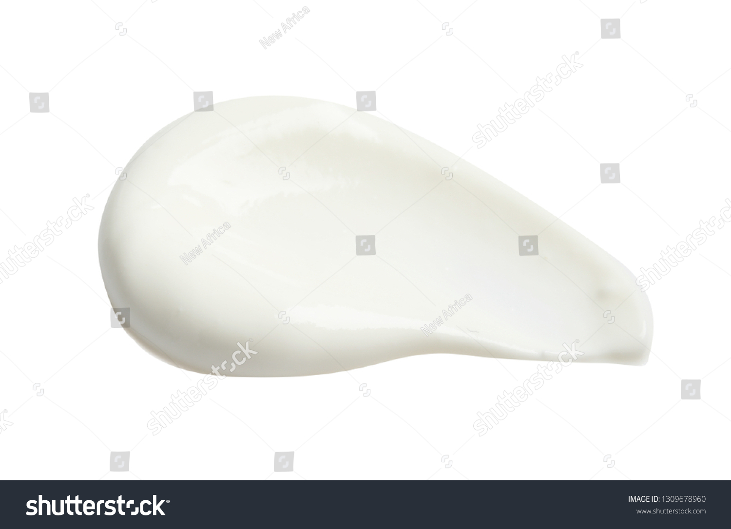Sample of creamy yogurt on white background #1309678960