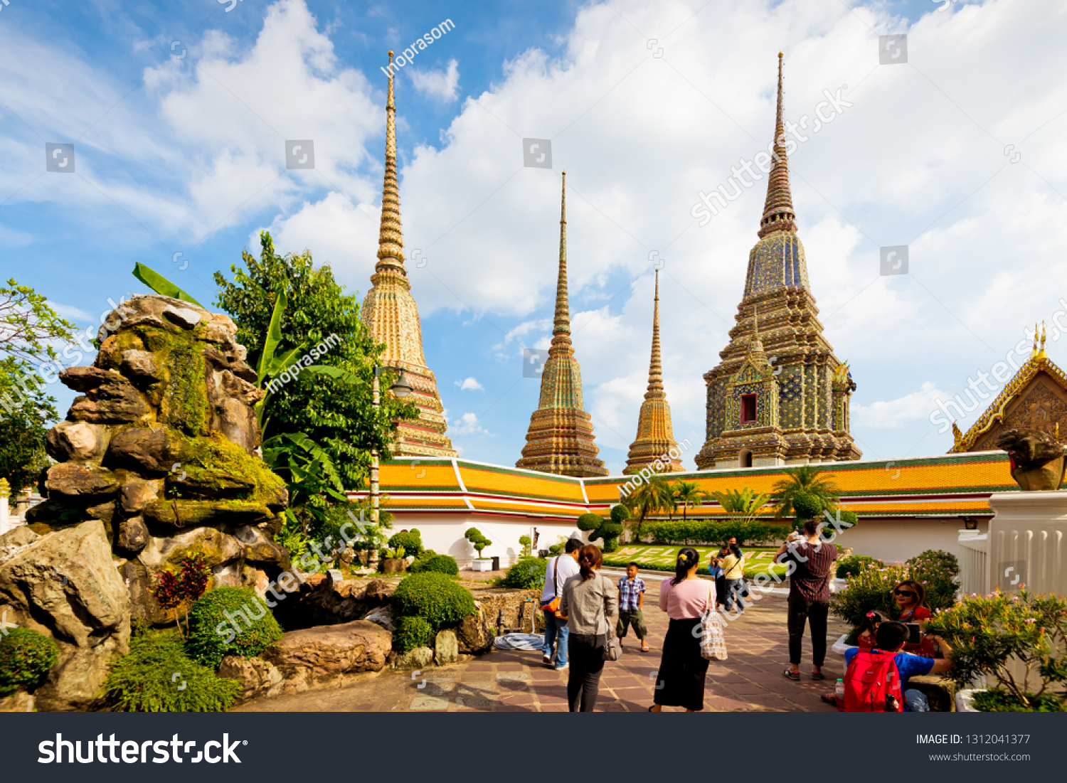 Bangkok,Thailand – October,14,2018 : This is the Wat Pho Temple of the Reclining Buddha and official name Wat Phra Chettuphon , Bangkok, Thailand. #1312041377