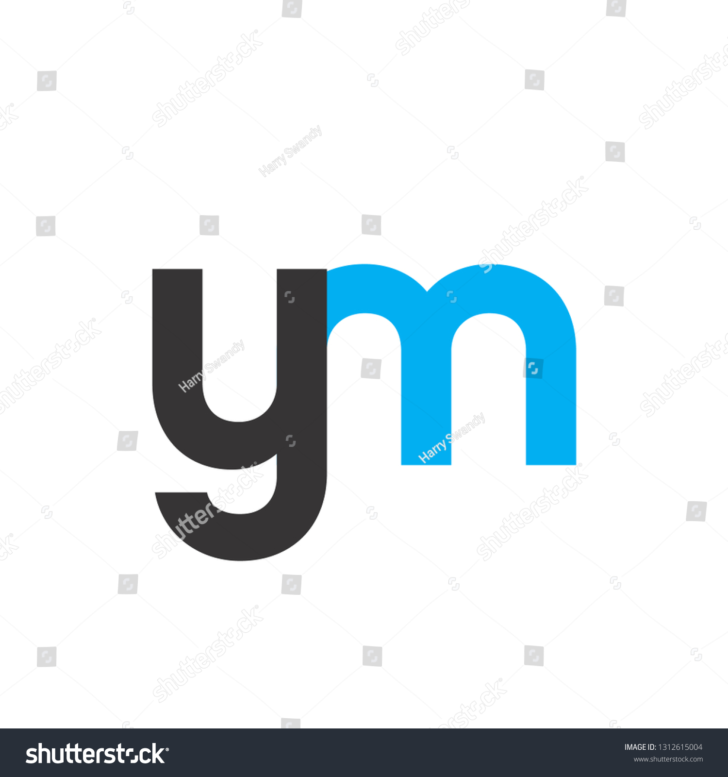 Initial Letter YM Linked Circle Lowercase Logo - Royalty Free Stock ...