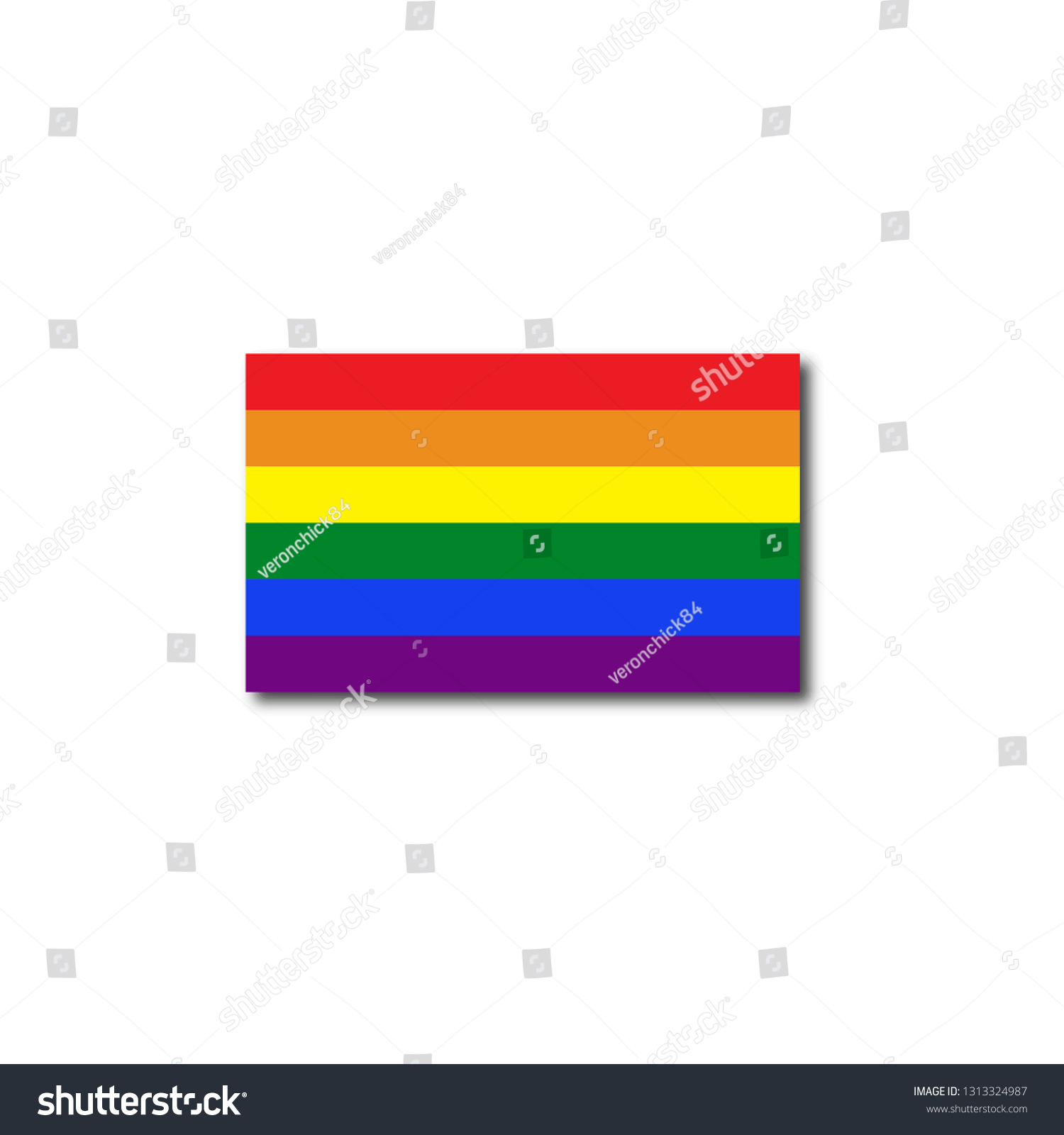 Gay Vector Flag Or Lgbt Rainbow Flag Pride Royalty Free Stock Vector 1313324987