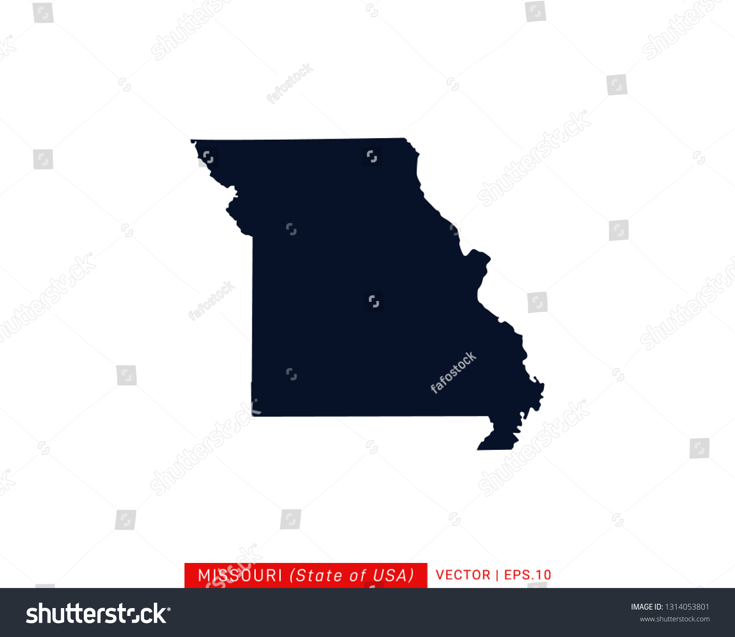 Missouri Map Icon Design Template - Royalty Free Stock Vector ...