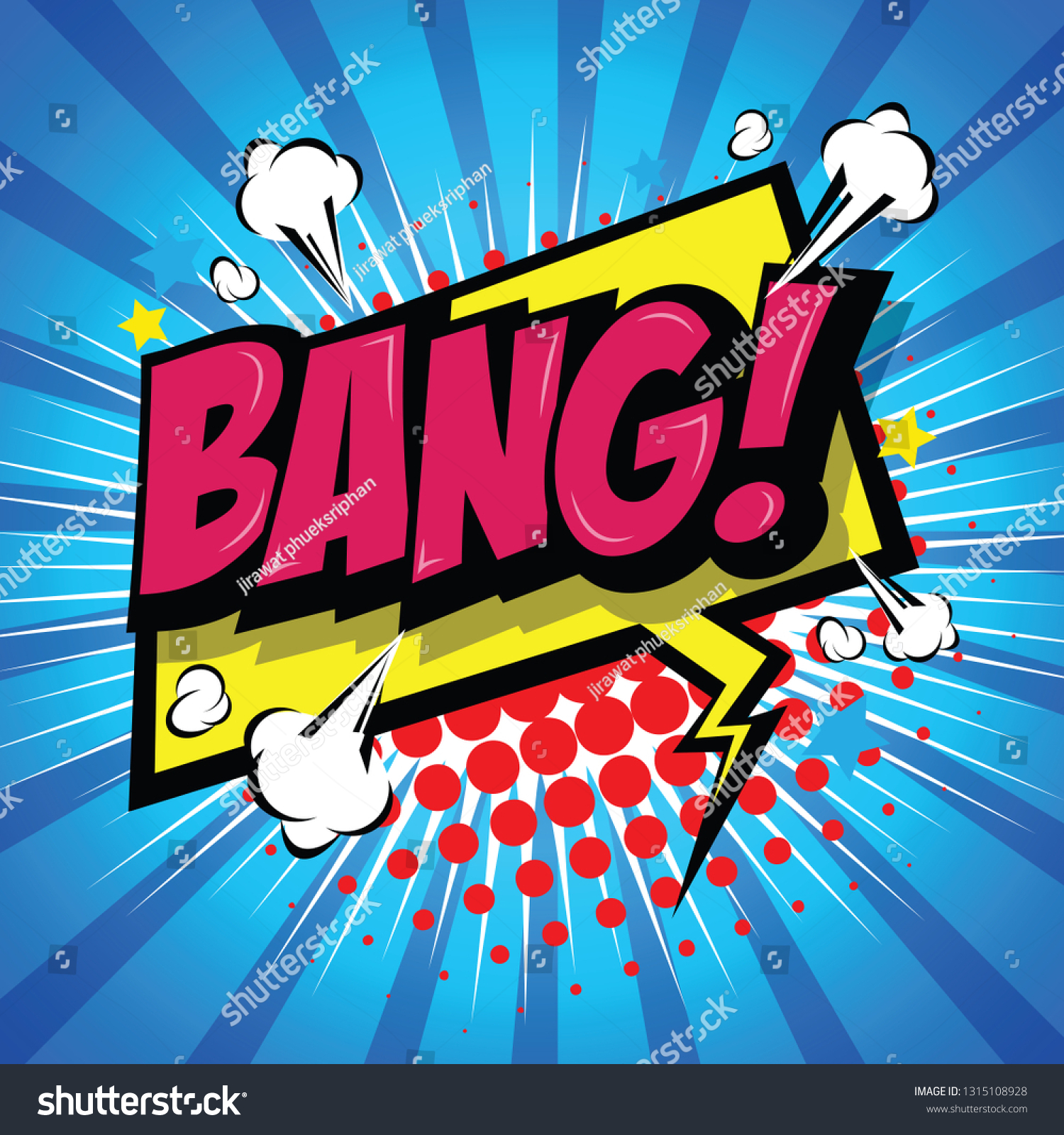 Bang! Comic Speech Bubble, Cartoon. Art And - Royalty Free Stock Vector 